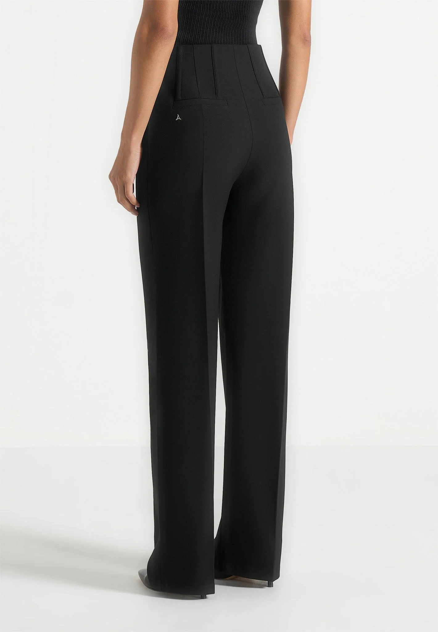 Rafaela - Corset Waist Tailored Trousers - Black - Image 6