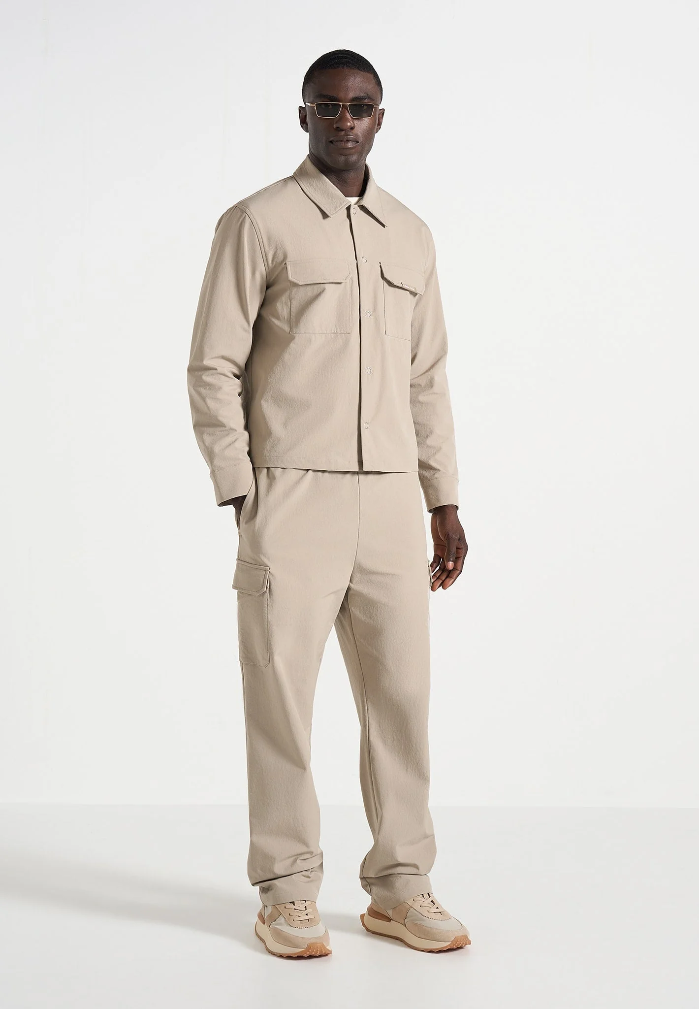 Rayan - Technical Cargo Trousers - Taupe - Image 2