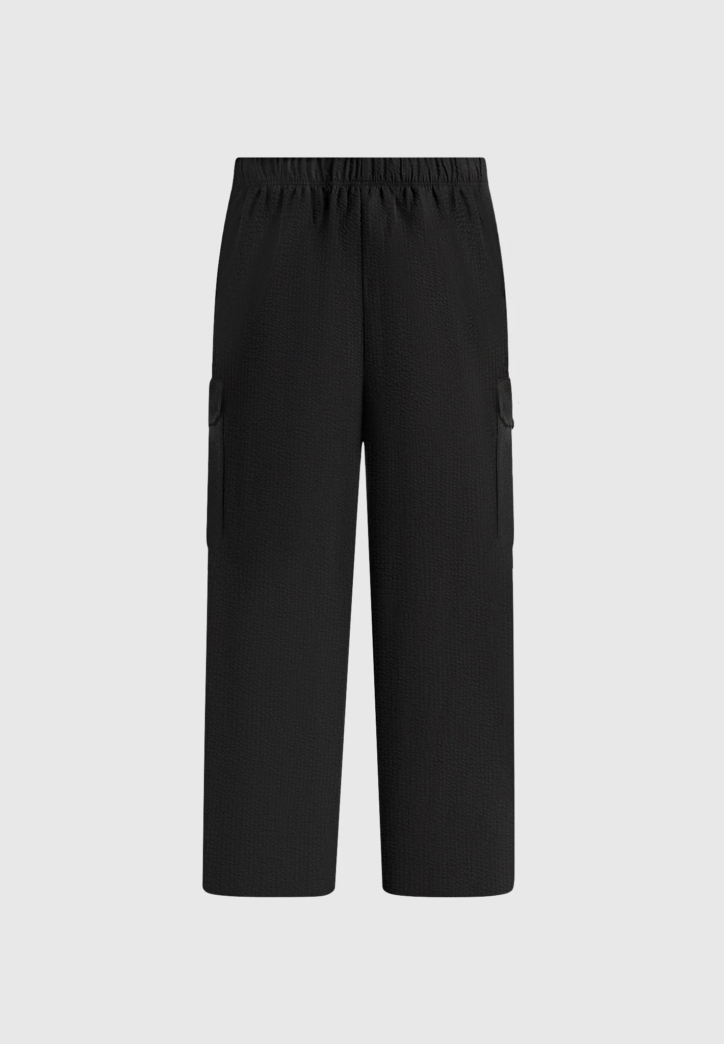 Rayan - Textured Cargo Trousers - Black - Image 5