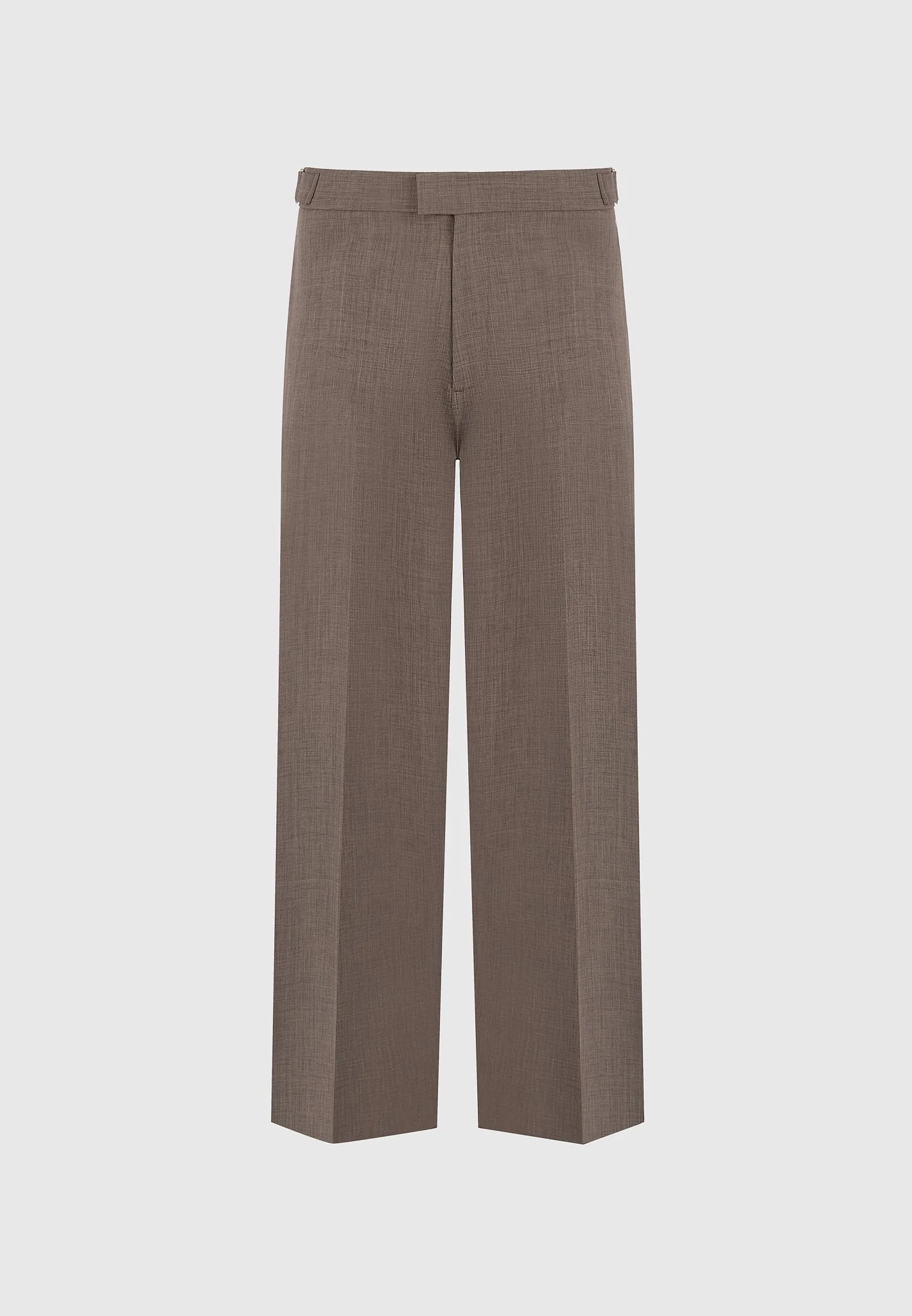 Joseph - Regular Fit Hatched Tailored Trousers - Light Brown - Image 5