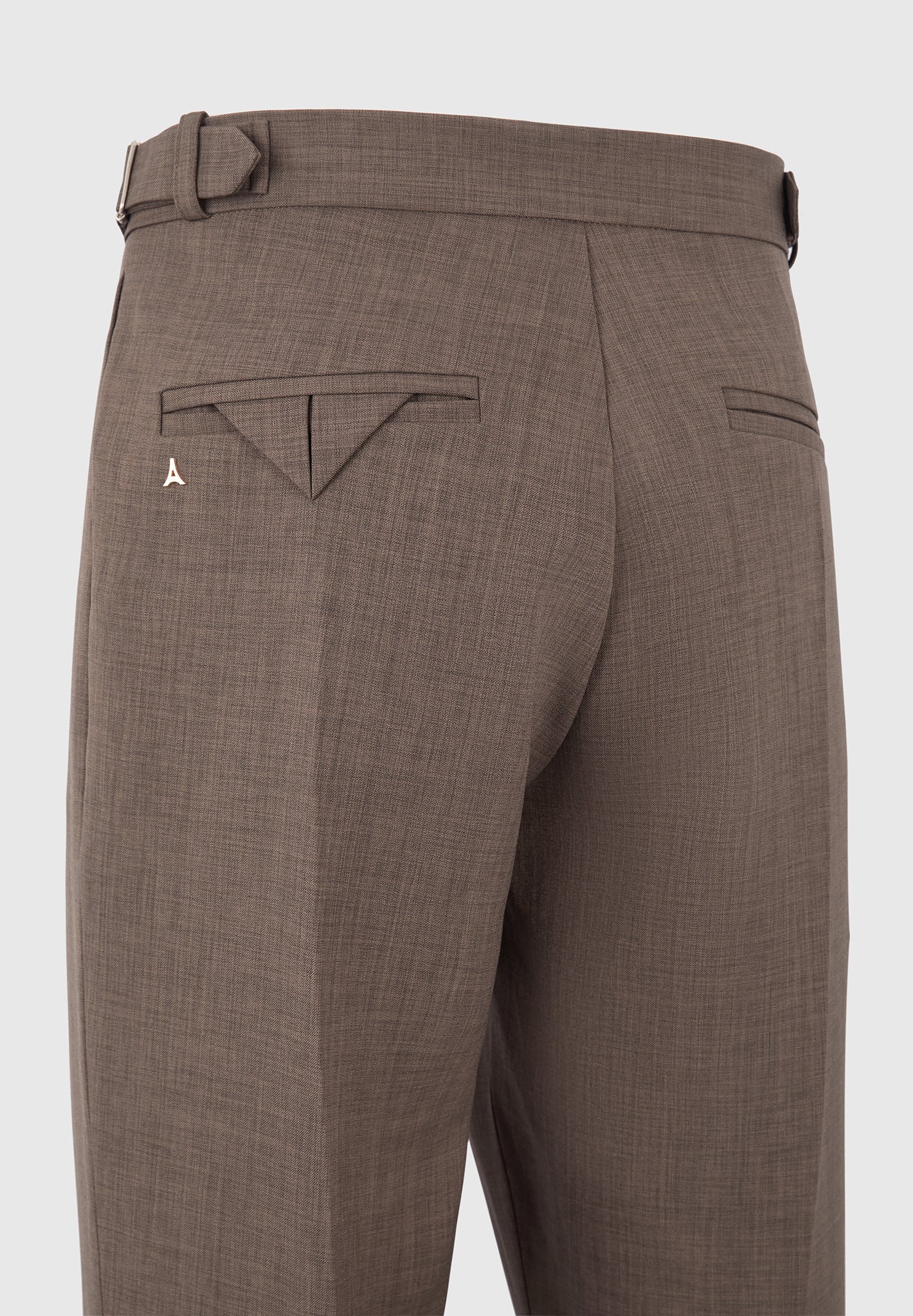 Joseph - Regular Fit Hatched Tailored Trousers - Light Brown - Image 6