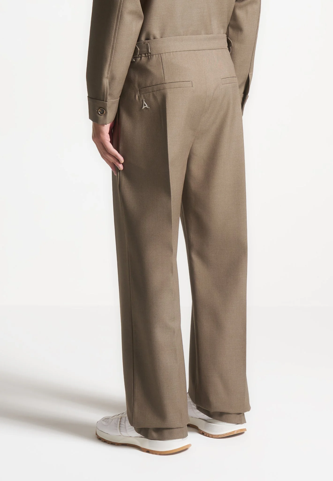 Dorian - Pleated Tailored Pants - Khaki - Image 4