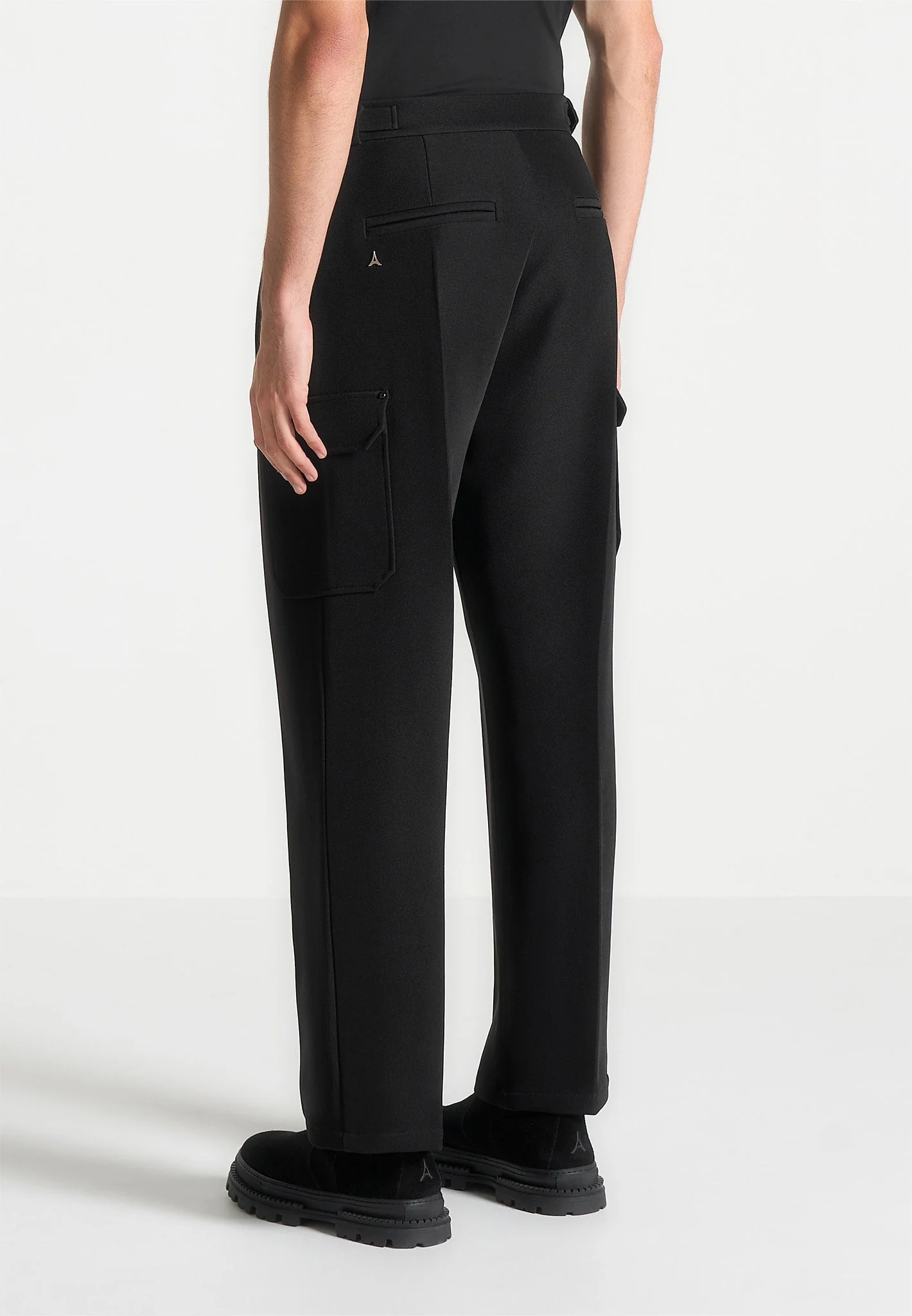 Maurice - Relaxed Fit Twill Pocket Trousers - Black - Image 4