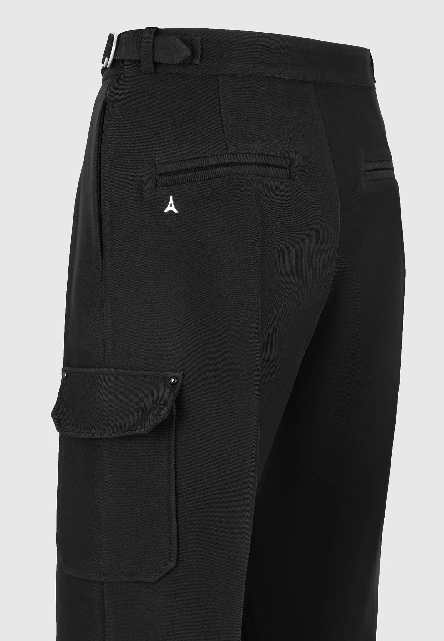 Maurice - Relaxed Fit Twill Pocket Trousers - Black - Image 7