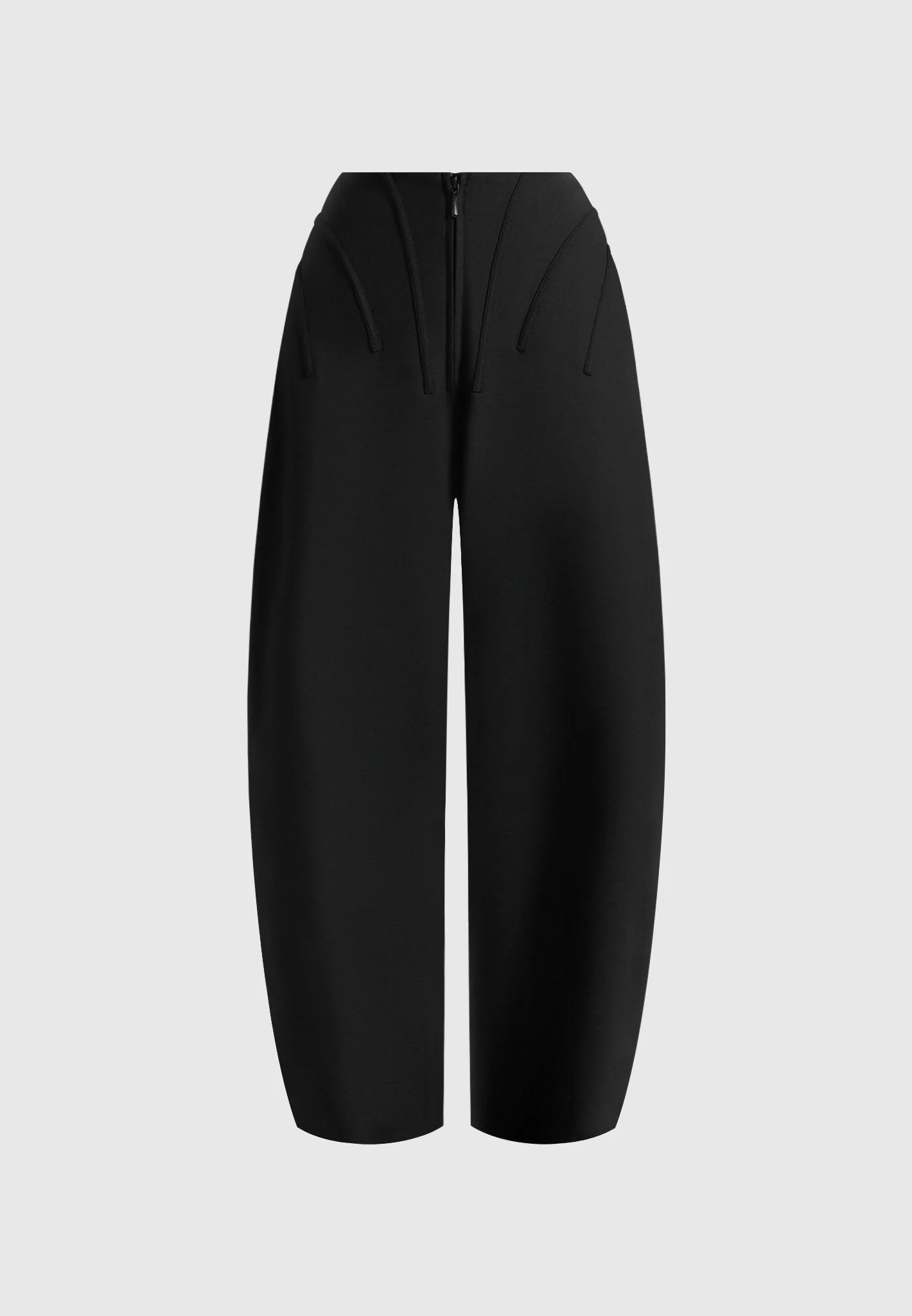 Rena - High Waisted Corset Sculptural Trousers - Black - Image 7