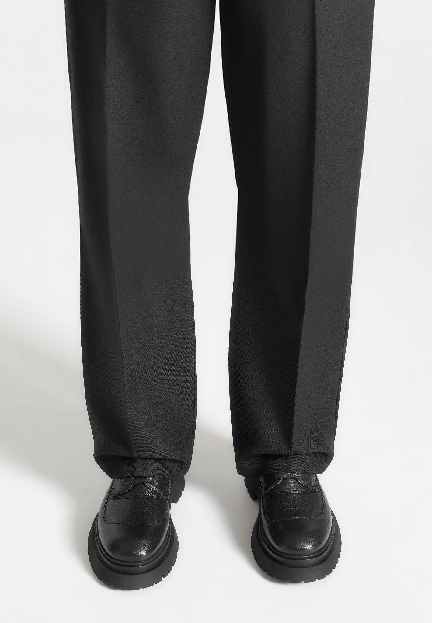 Rennes - Pebbled Leather Derby Shoe - Black - Image 4