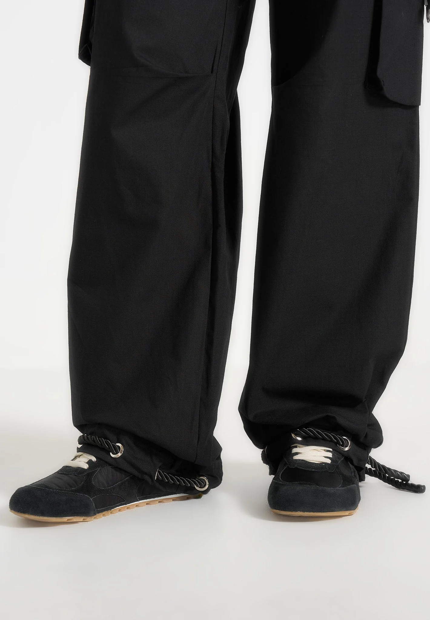 Rosa - Ripstop Parachute Cargo Pants - Black - Image 7