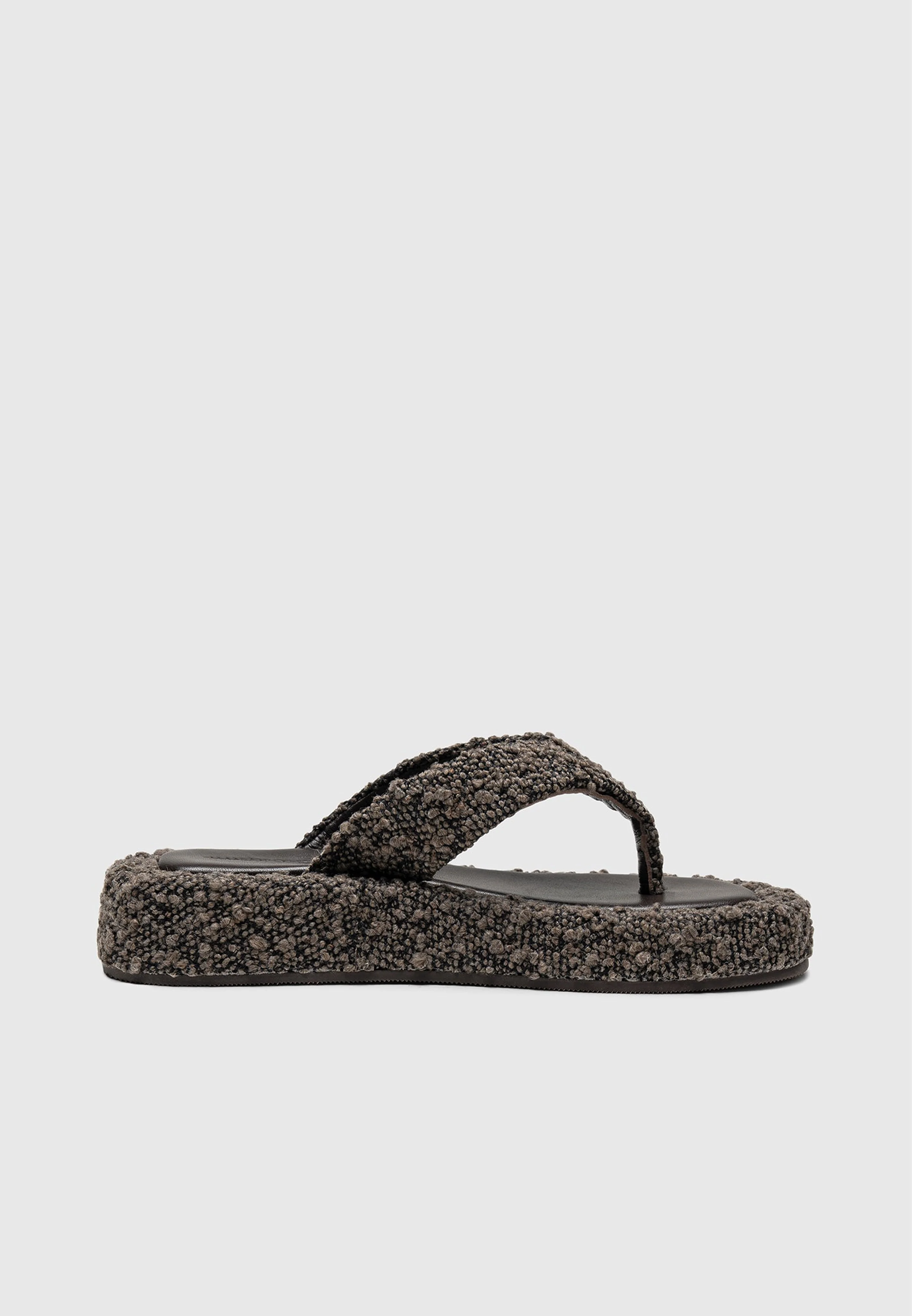 Rosalie - Boucle Flatform Sandals - Brown - Image 5