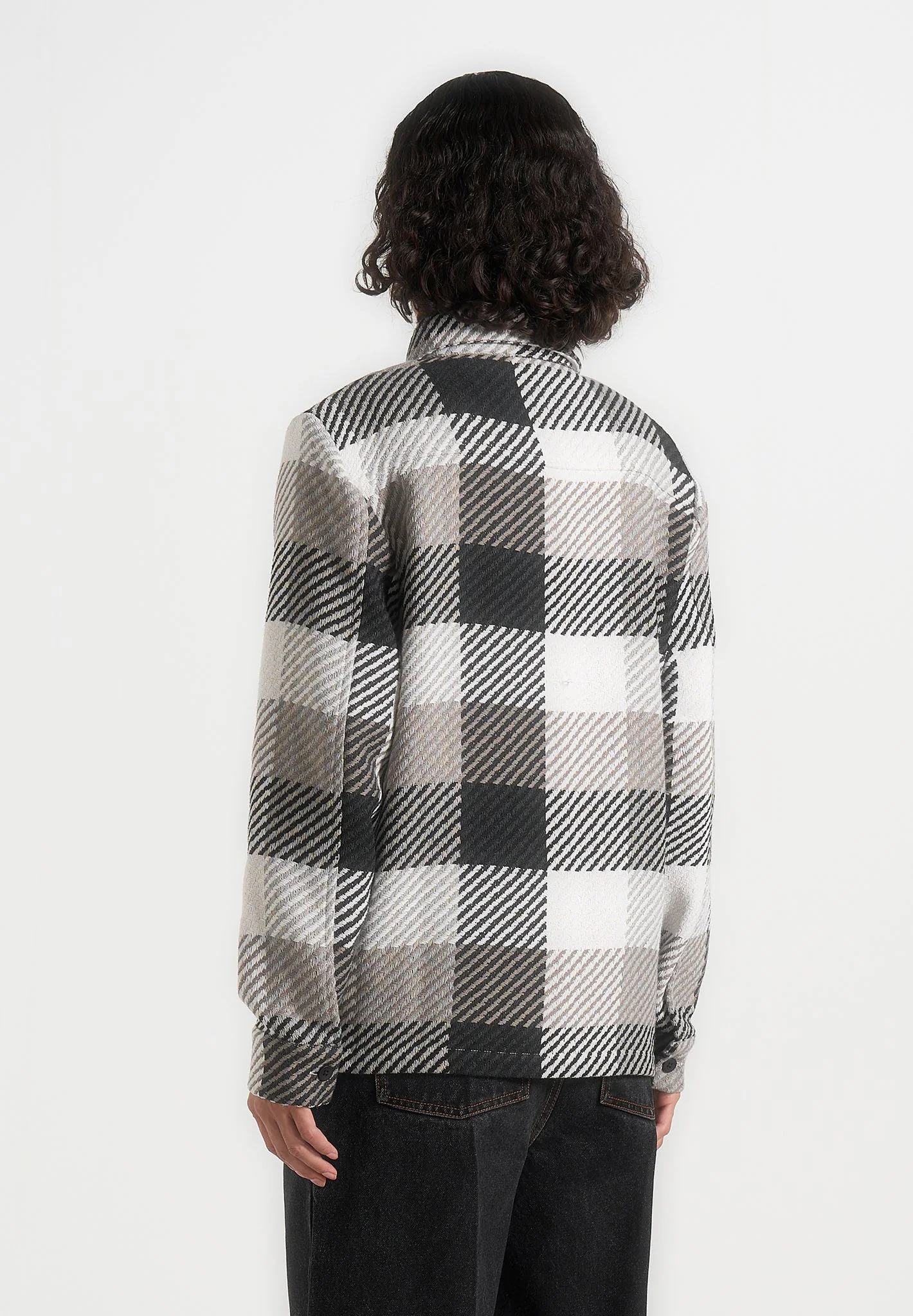 Rune - Unisex Check Overshirt - Black - Image 6