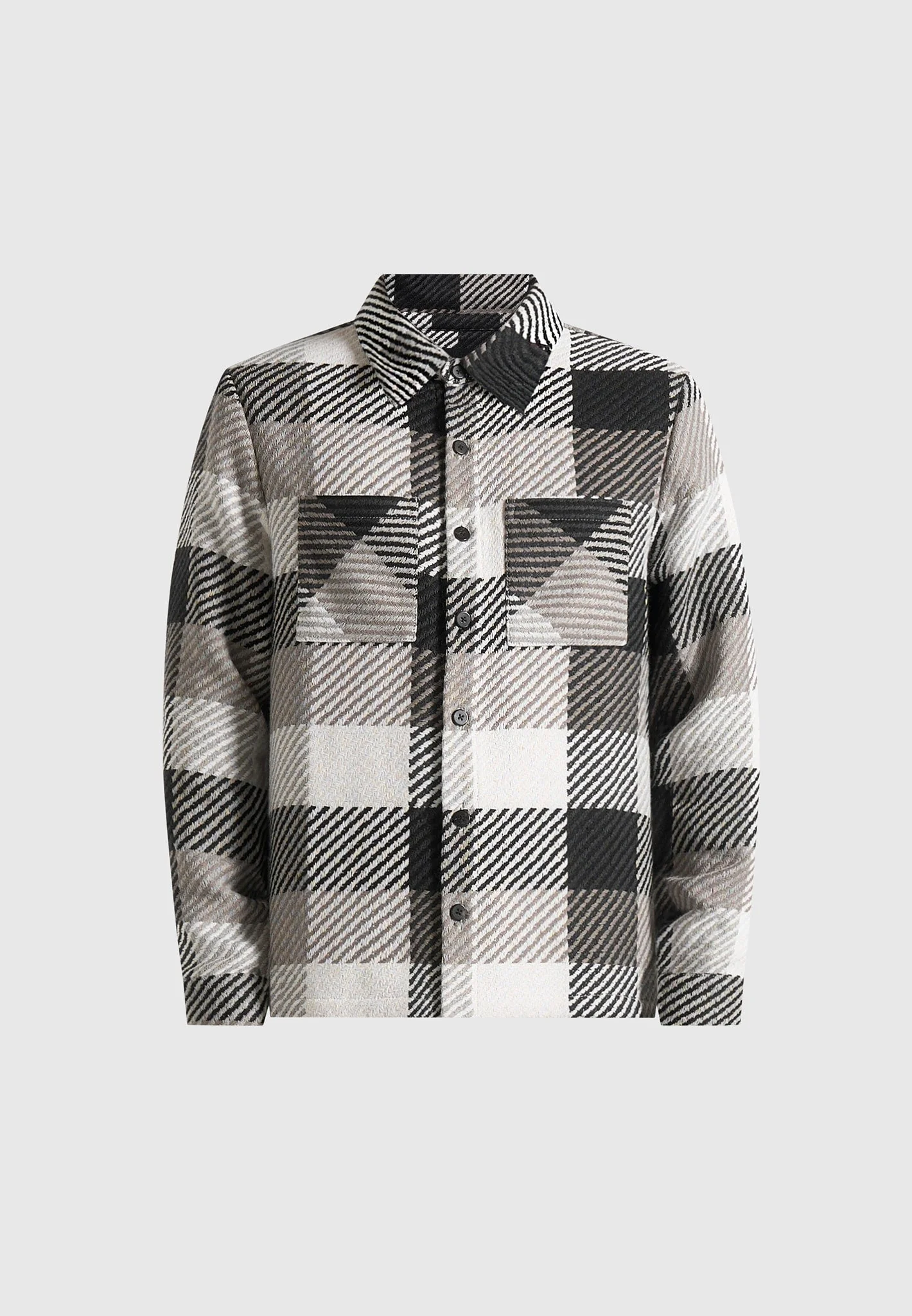 Rune - Unisex Check Overshirt - Black - Image 8