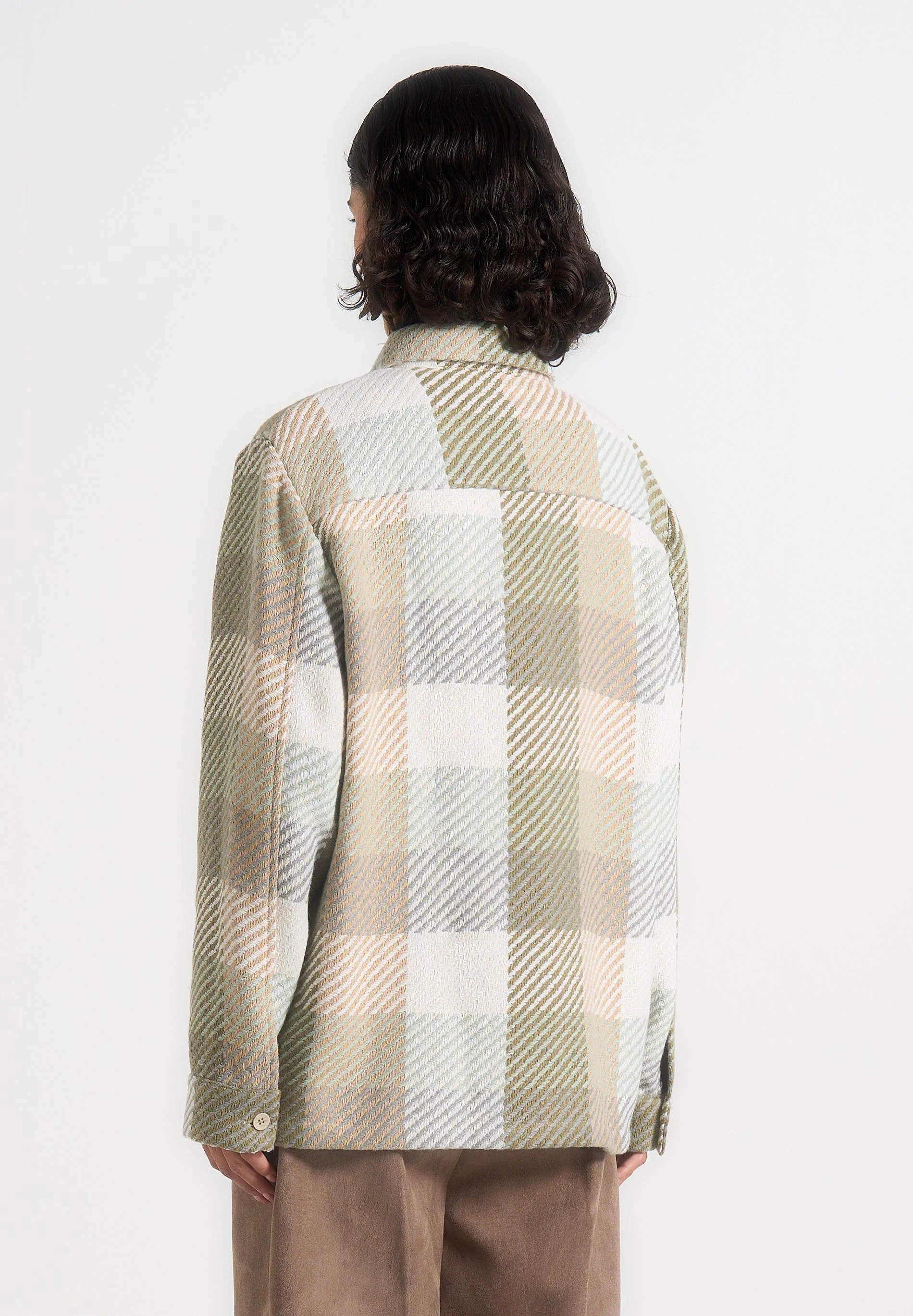 Rune - Unisex Check Overshirt - Sage - Image 6