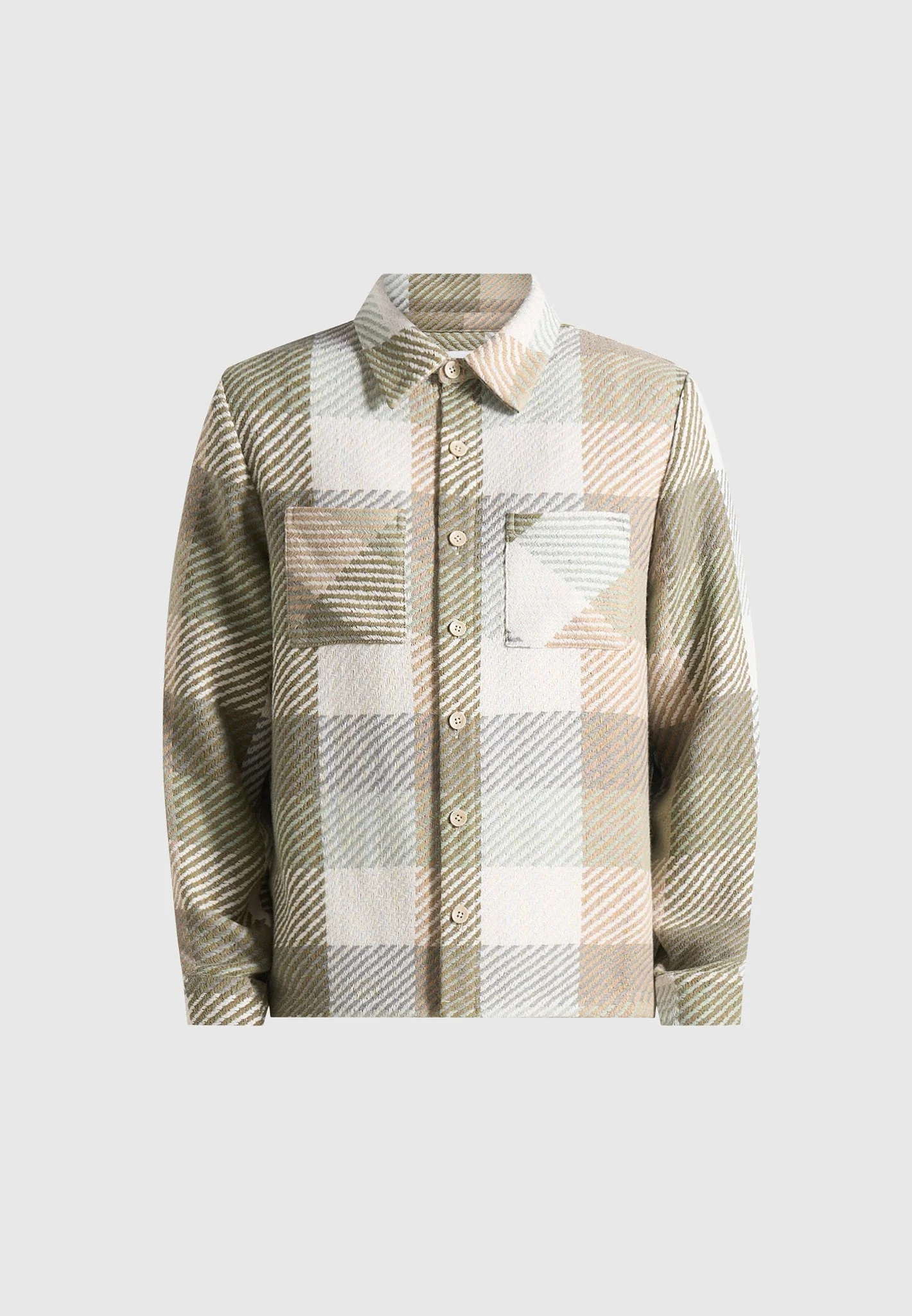 Rune - Unisex Check Overshirt - Sage - Image 8