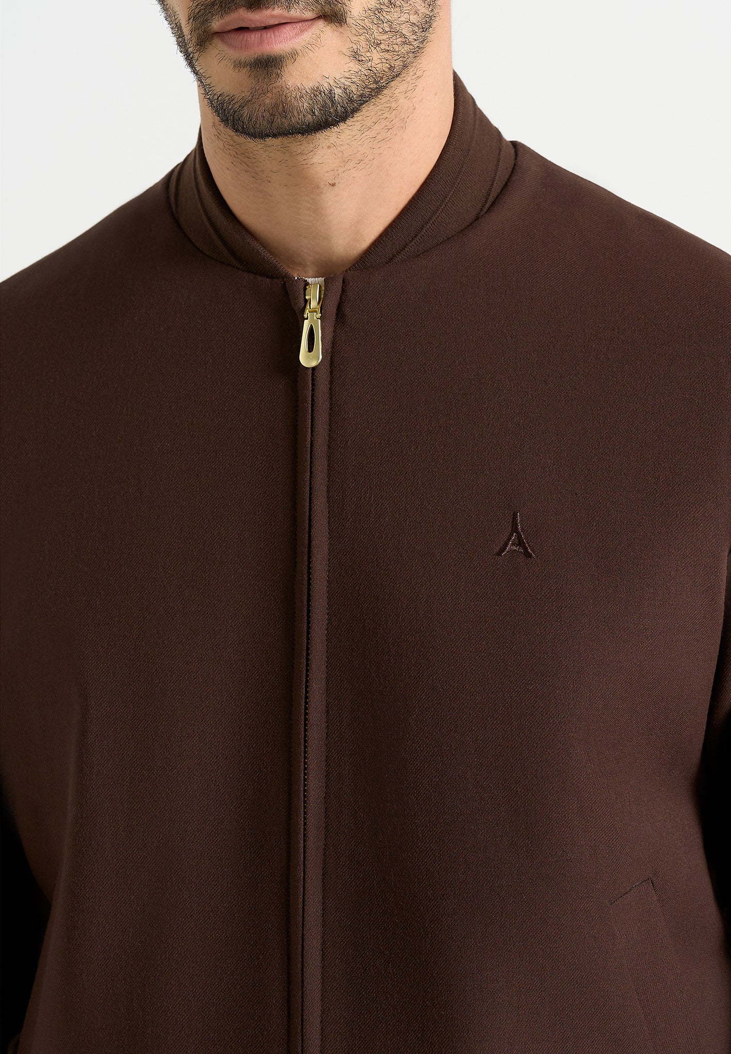 Sami - Tailored Bomber Jacket - Brown - Image 2