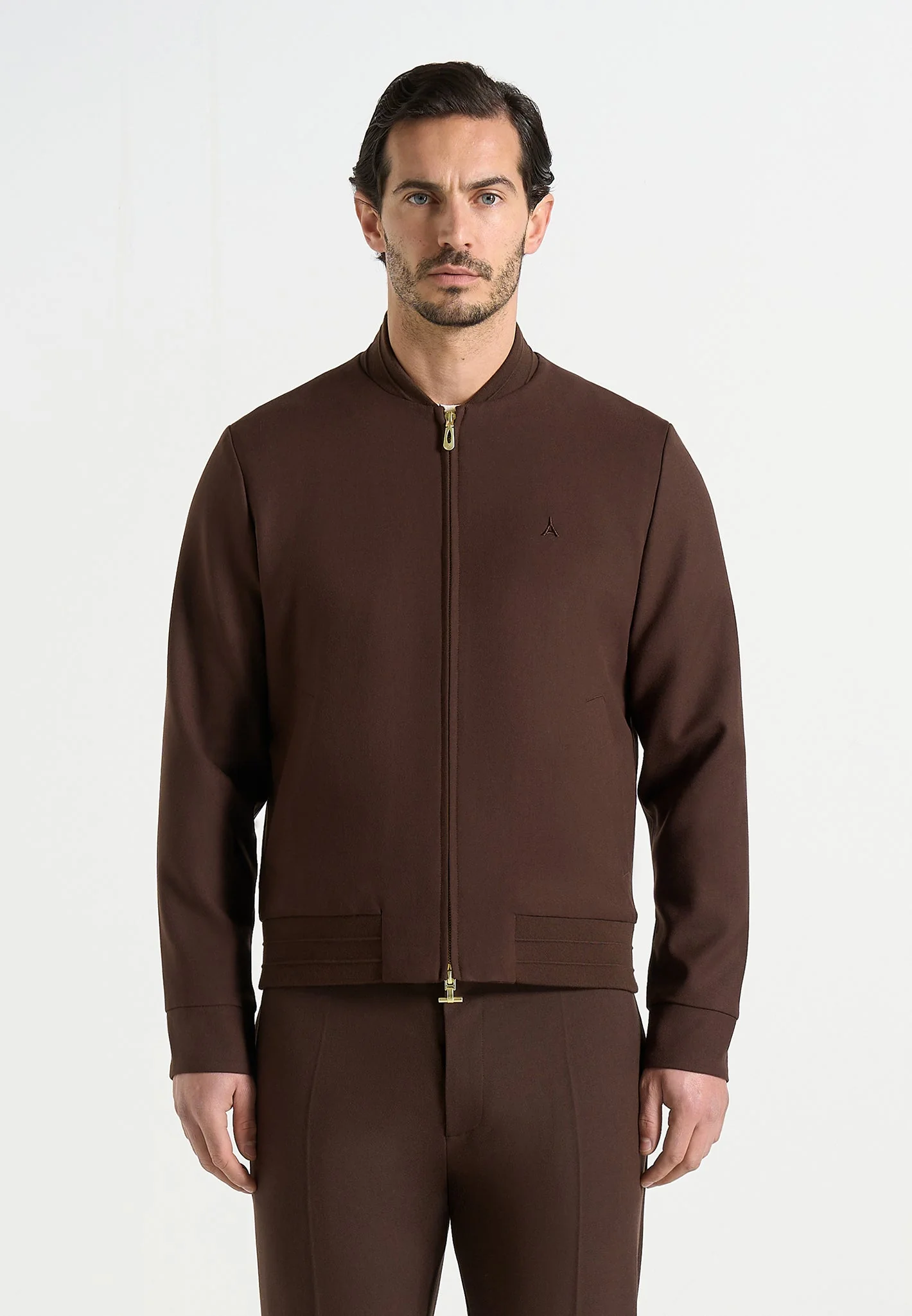 Sami - Tailored Bomber Jacket - Brown - Image 3