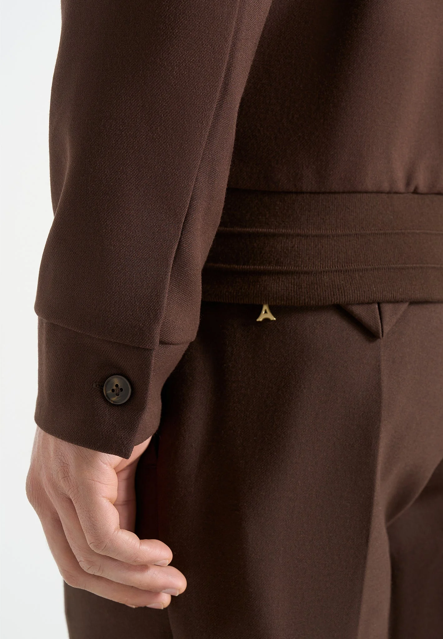 Sami - Tailored Bomber Jacket - Brown - Image 6