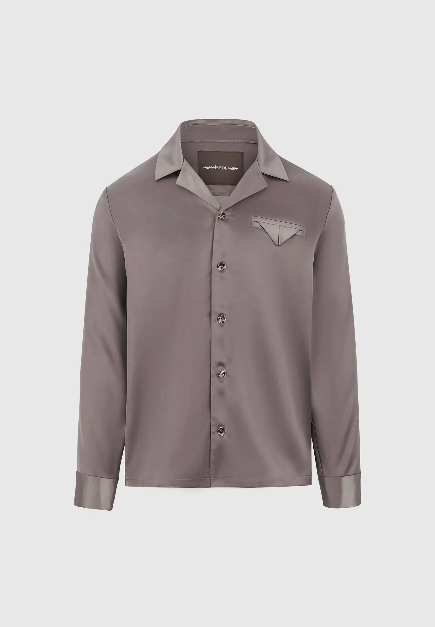 Constant - Satin Overshirt - Taupe - Image 6