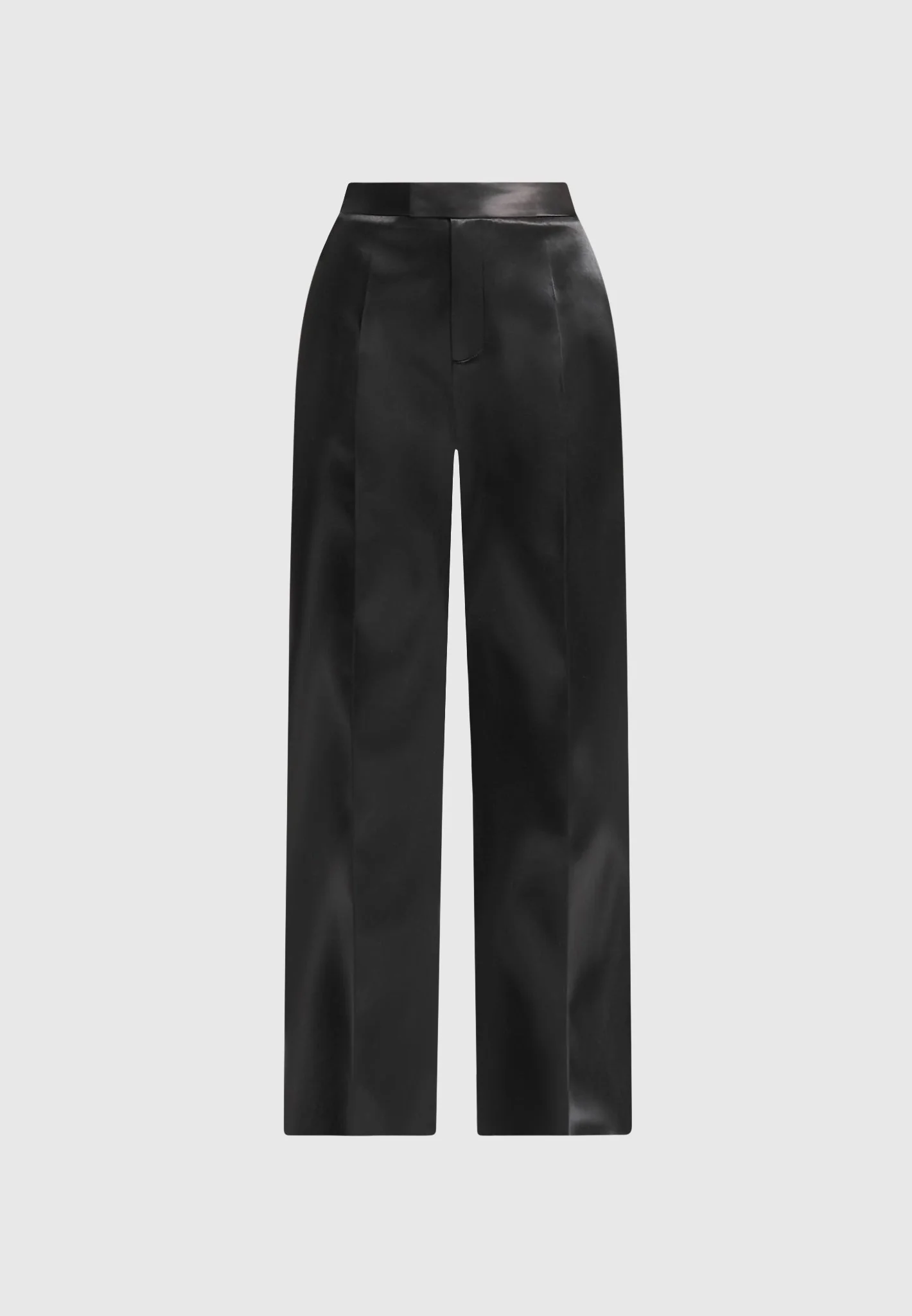 Bella - Satin Tailored Trousers - Black - Image 6