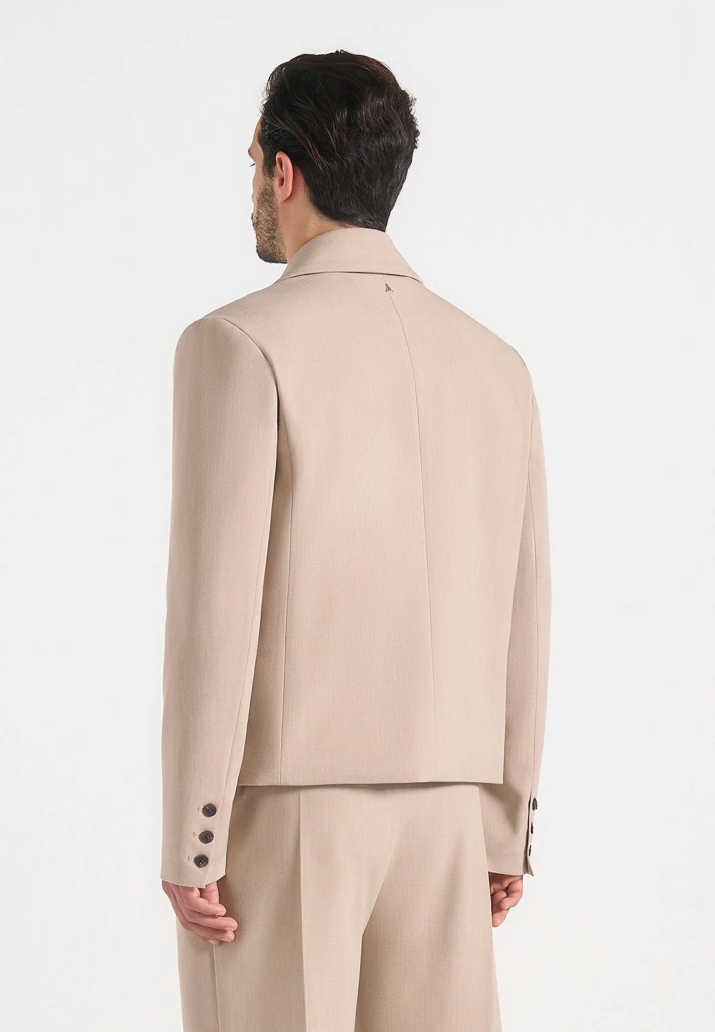 Silas - Tailored Cropped Blazer - Beige - Image 4