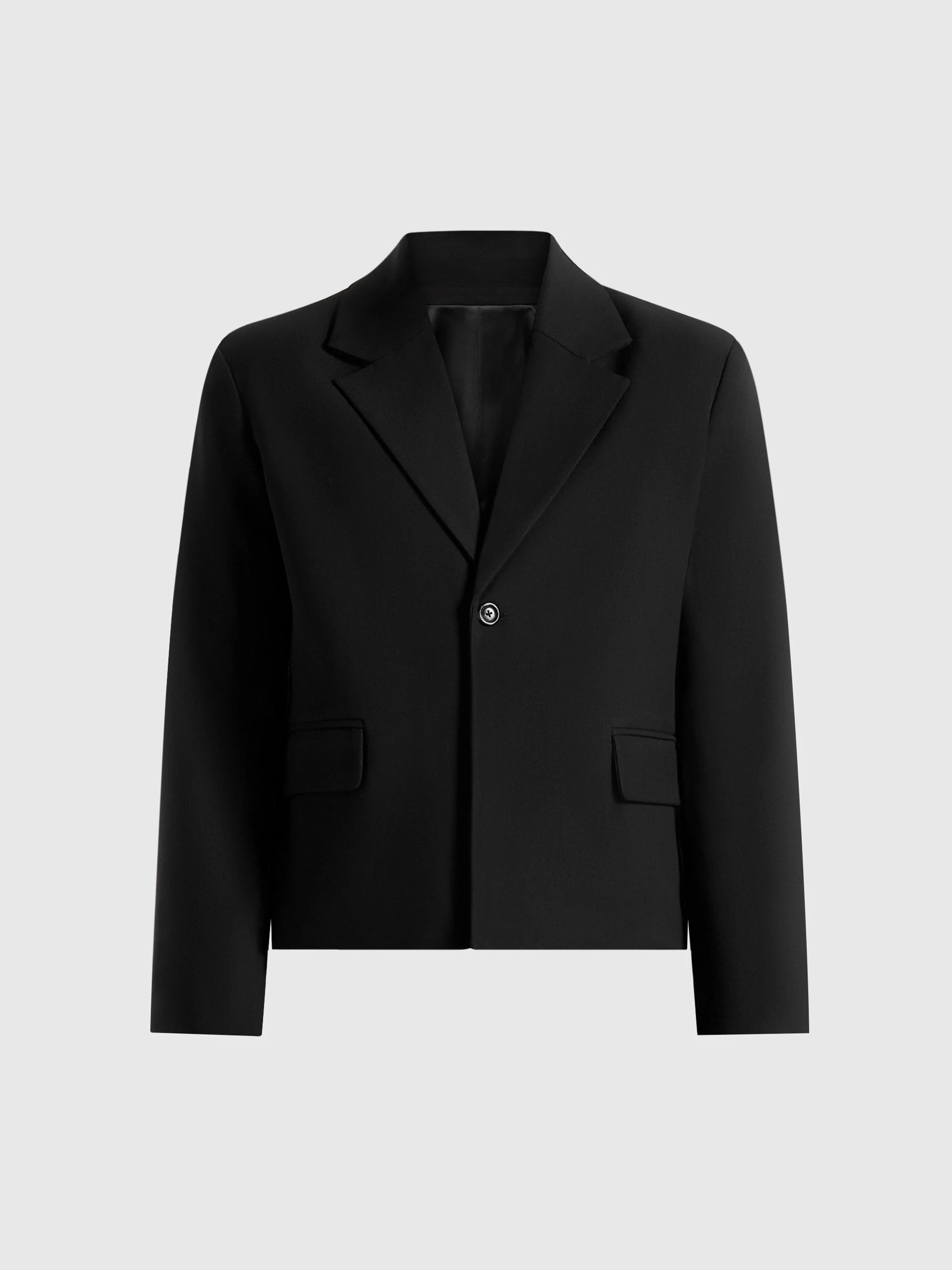 Silas - Tailored Cropped Blazer - Black - Image 4