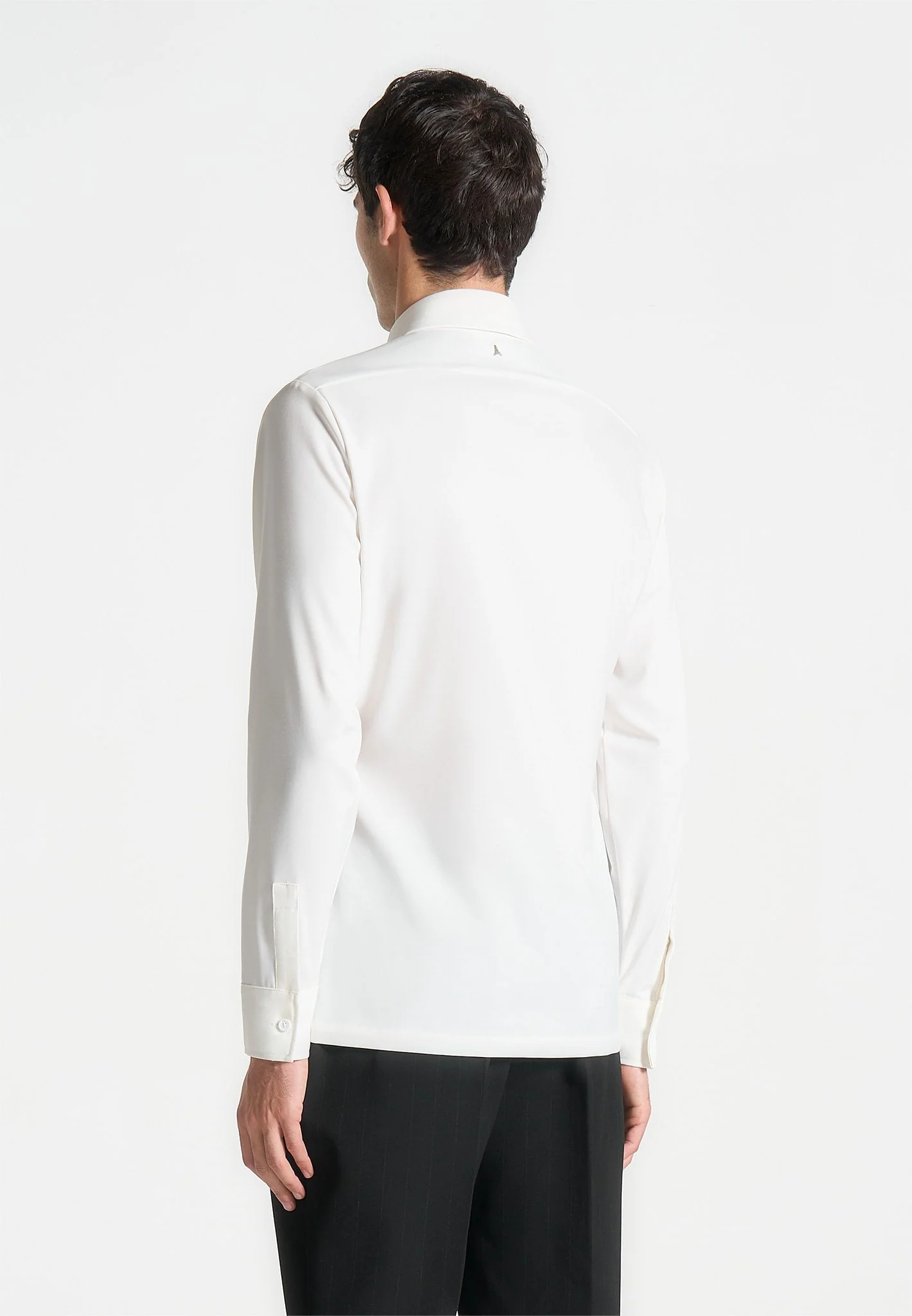 Tom - Slim Fit Tailored Stretch Dress Shirt - White - Image 5