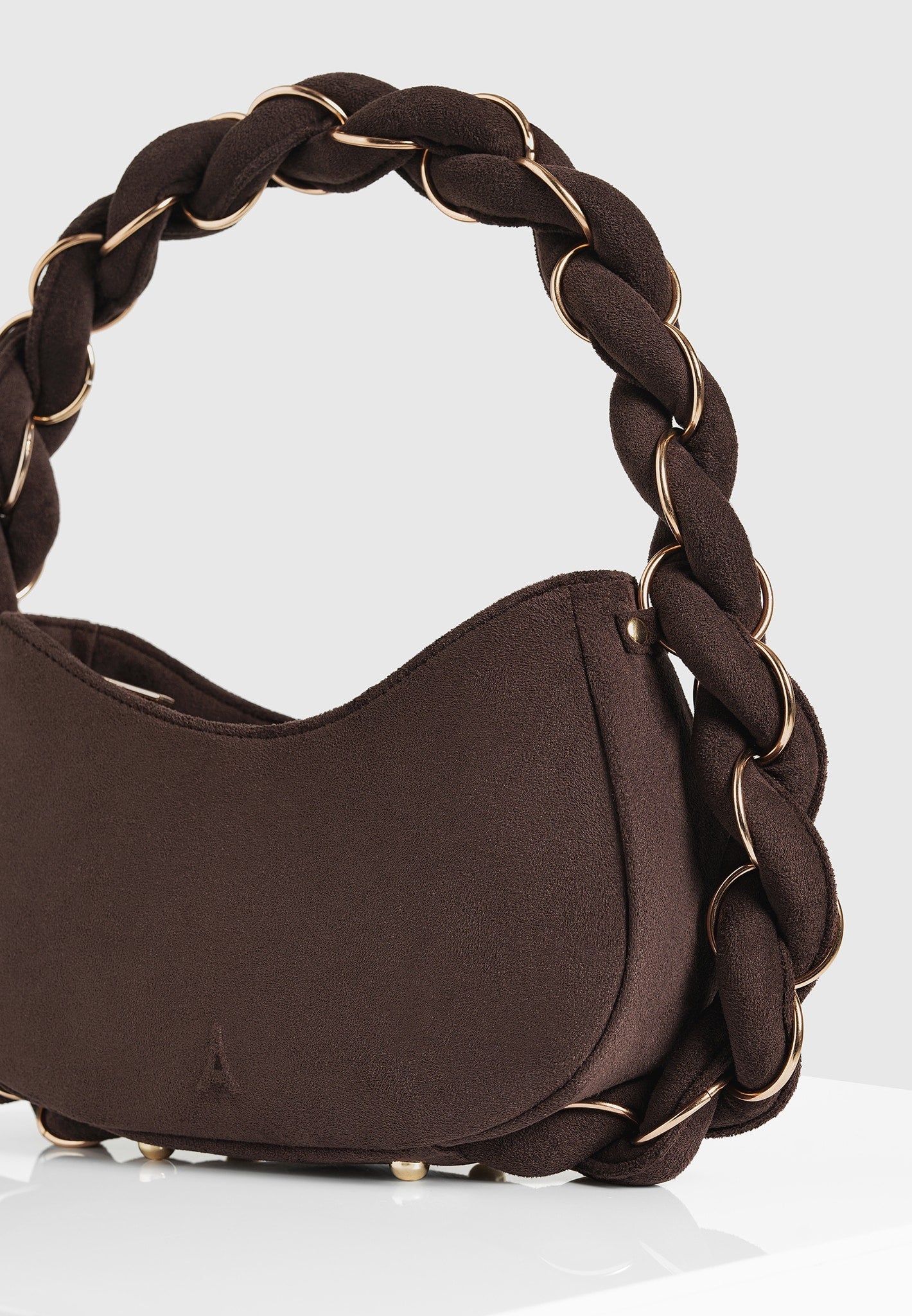 Somme - Suede Handbag - Brown - Image 3