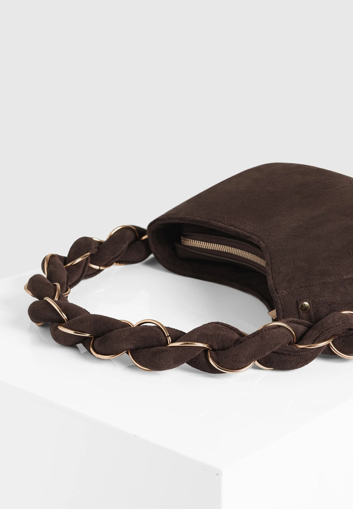 Somme - Suede Handbag - Brown - Image 5