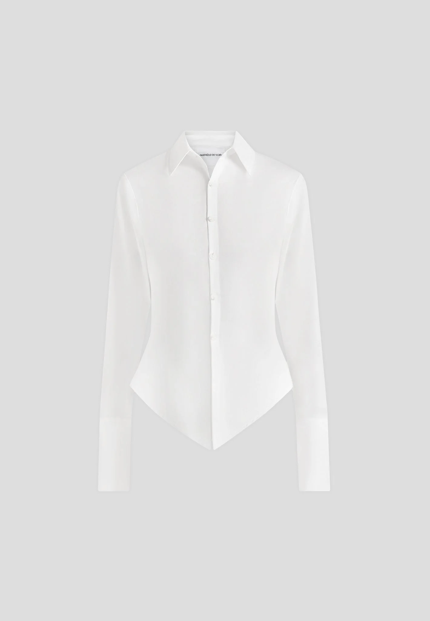Sonia - Tailored Cotton Cinch Shirt - Off White - Image 6