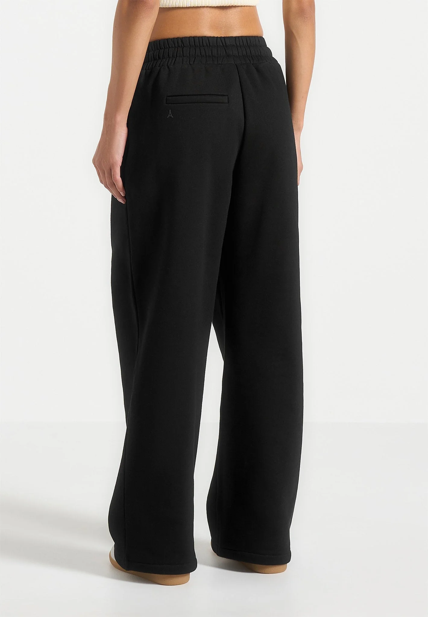 Fanny - Straight Leg Box Pleat Joggers - Black - Image 4