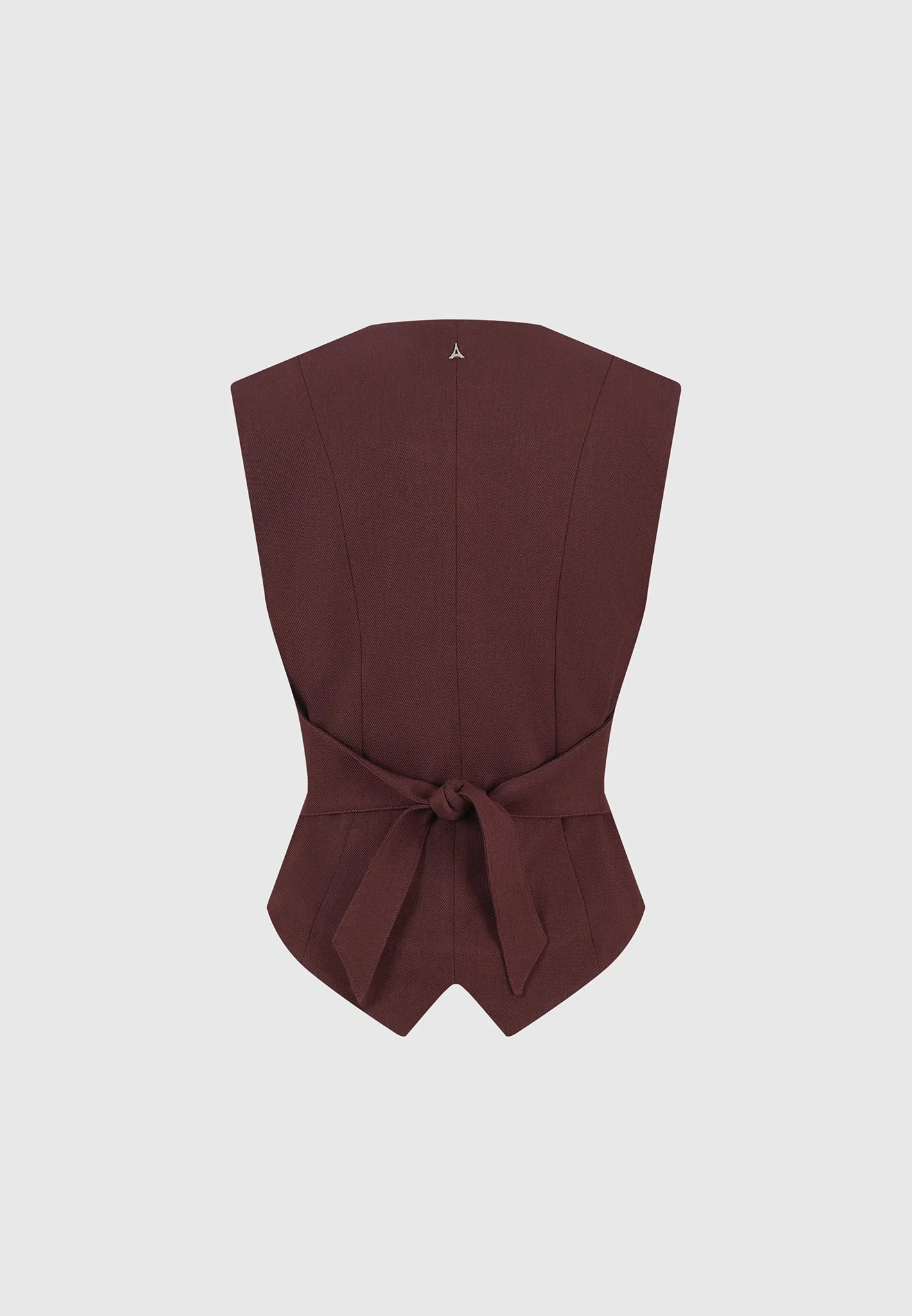Christine - Tailored Cinch Suit Vest - Wine Red - Image 8