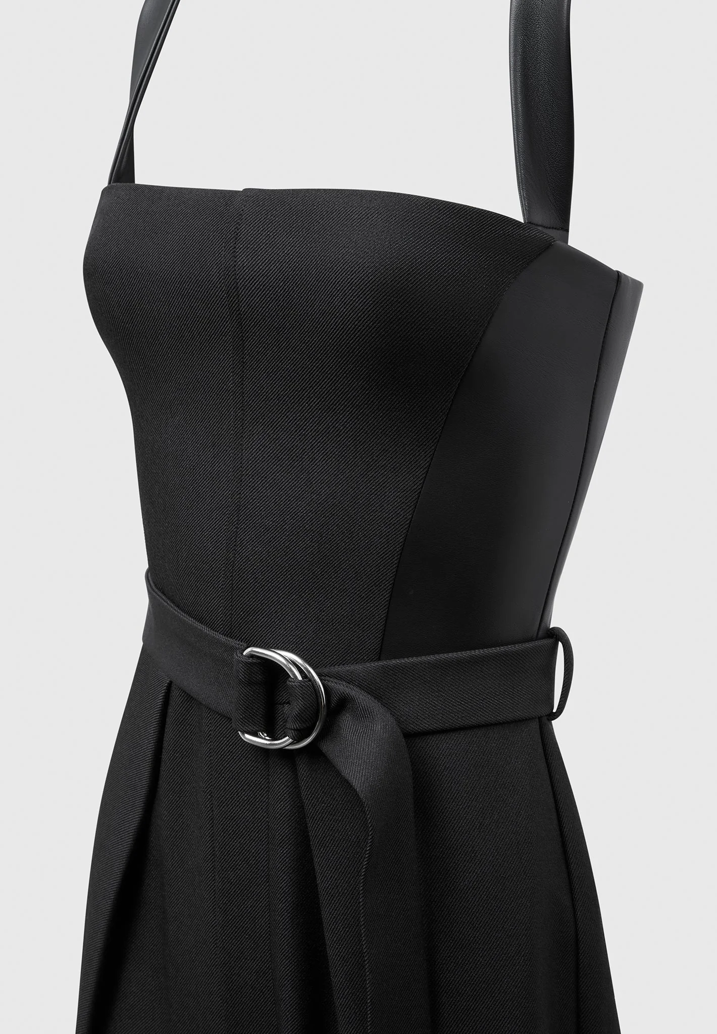 Sabine - Tailored Pleat Jumpsuit with Belt - Black - Image 6