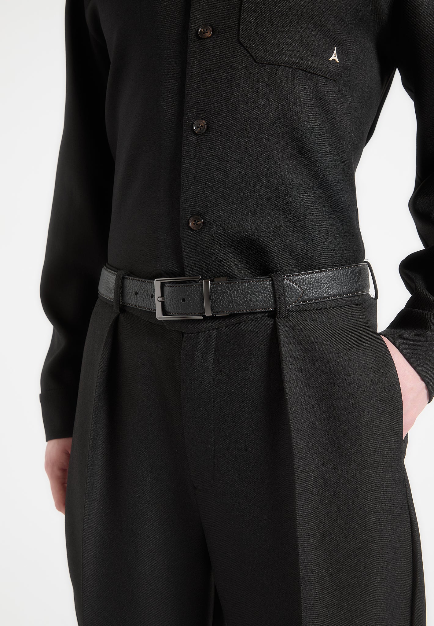 Valentin - Tailored Overshirt - Black - Image 4