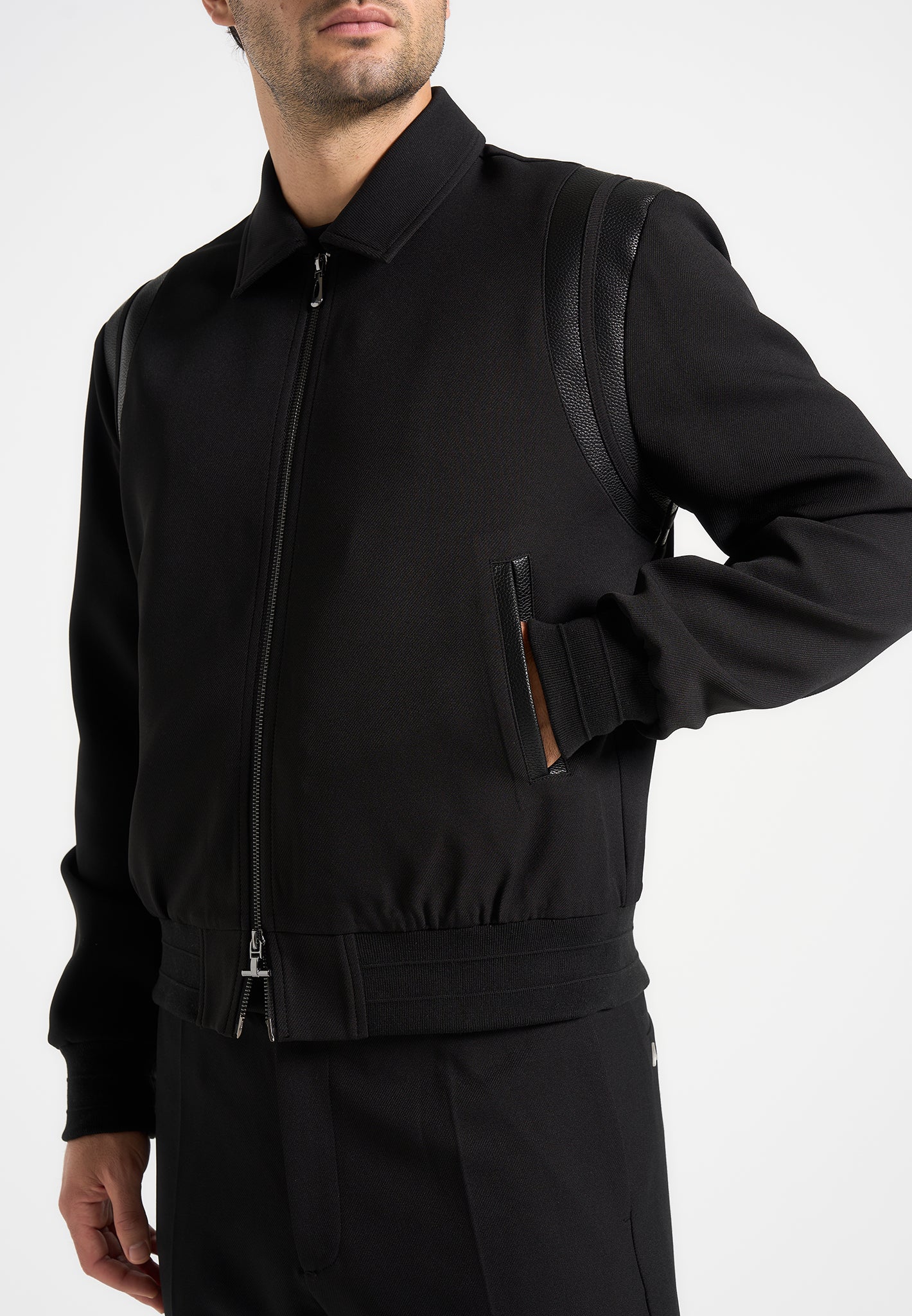 Denis - Tailored Varsity Jacket - Black - Image 3