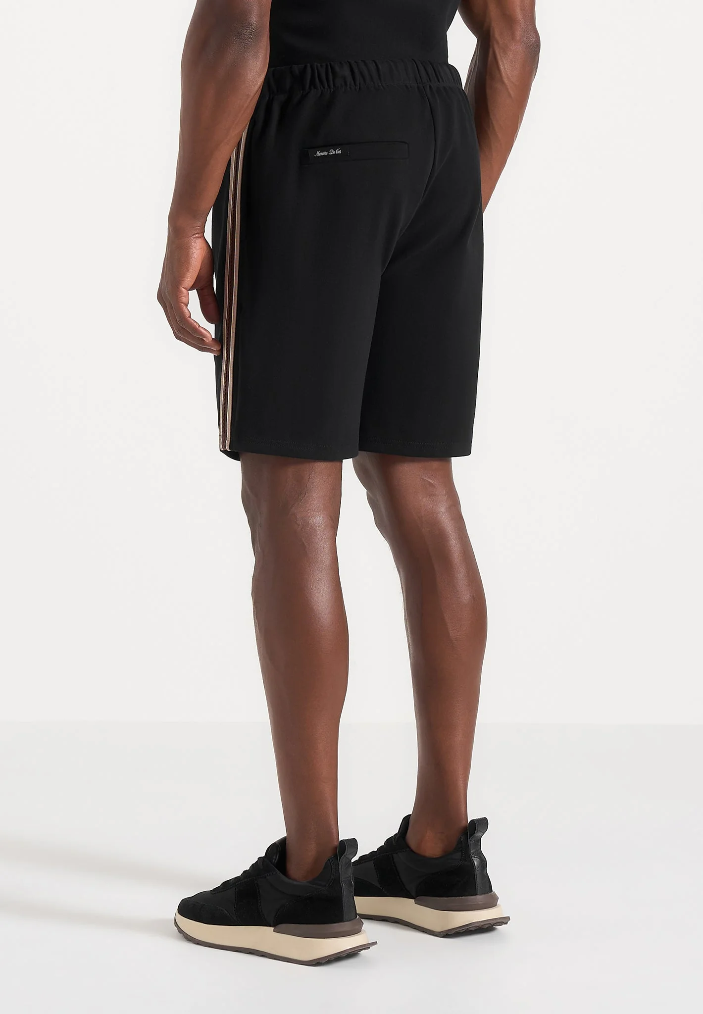 Taylor - Taped Cotton Shorts - Black - Image 3