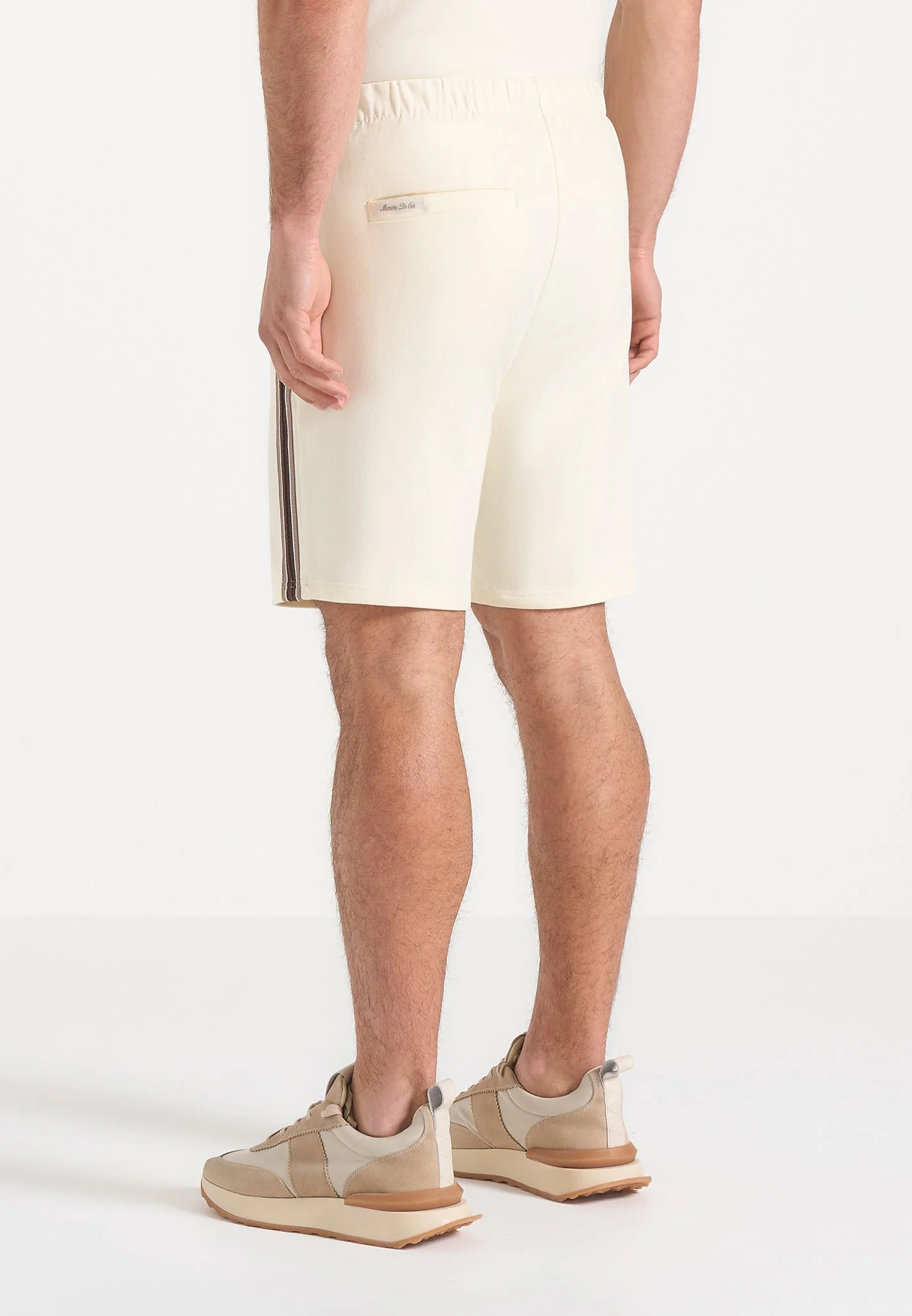 Taylor - Taped Cotton Shorts - Cream - Image 3