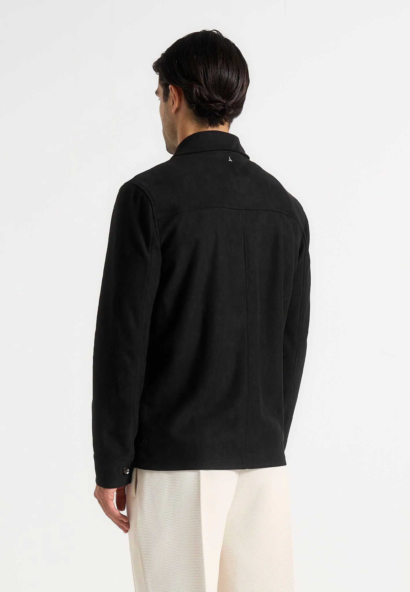 Thomas - Suede Long Sleeve Shirt - Black - Image 3