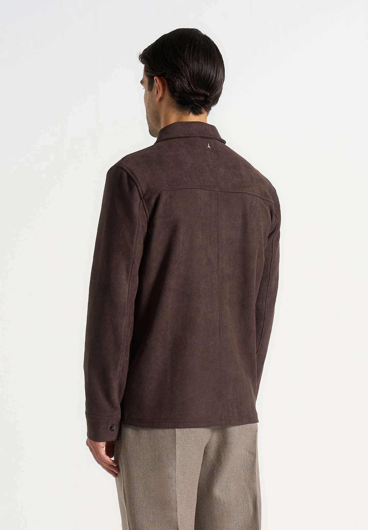 Thomas - Suede Long Sleeve Shirt - Brown - Image 3