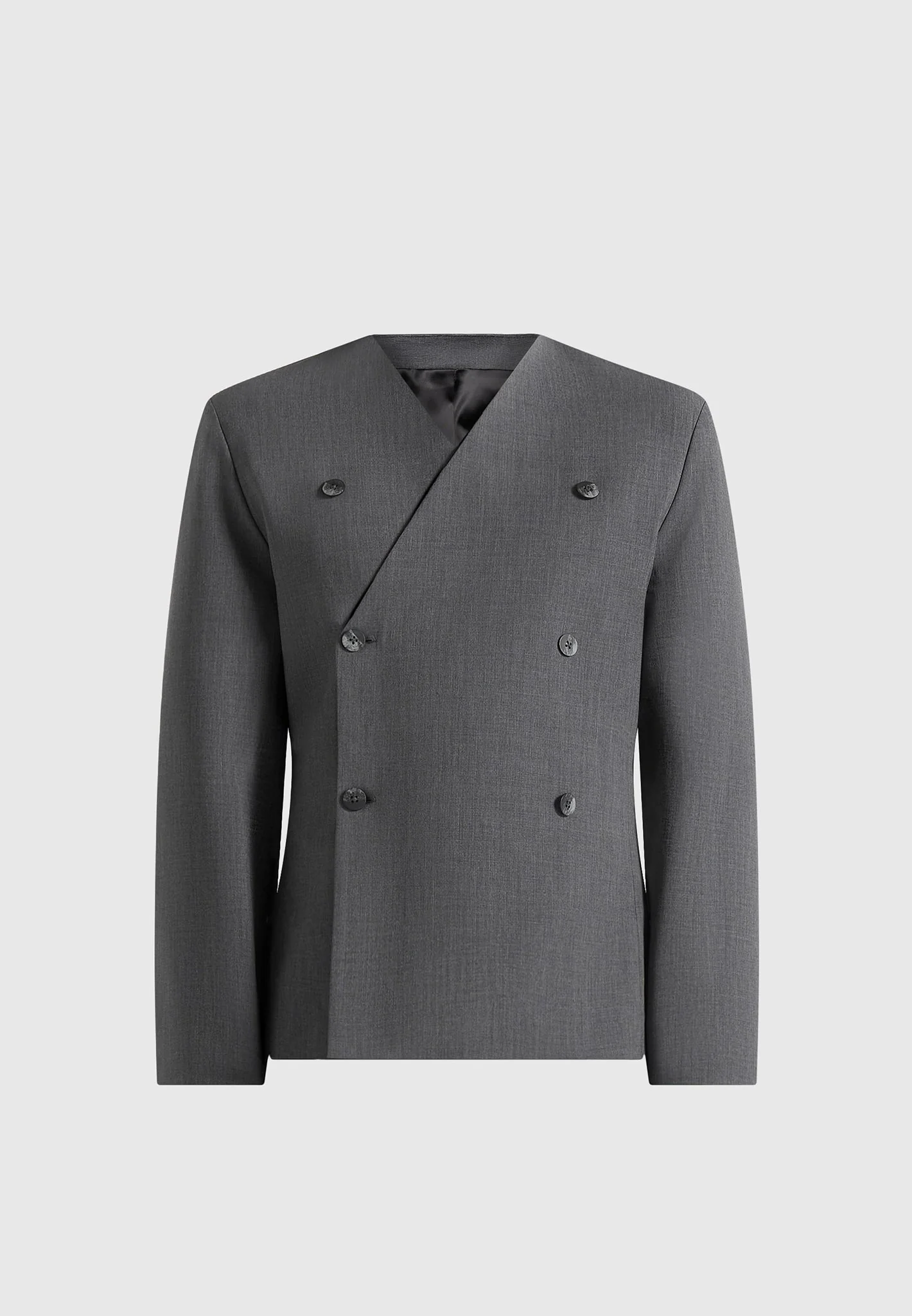 Timeo - Tailored Kimono Blazer - Grey - Image 5