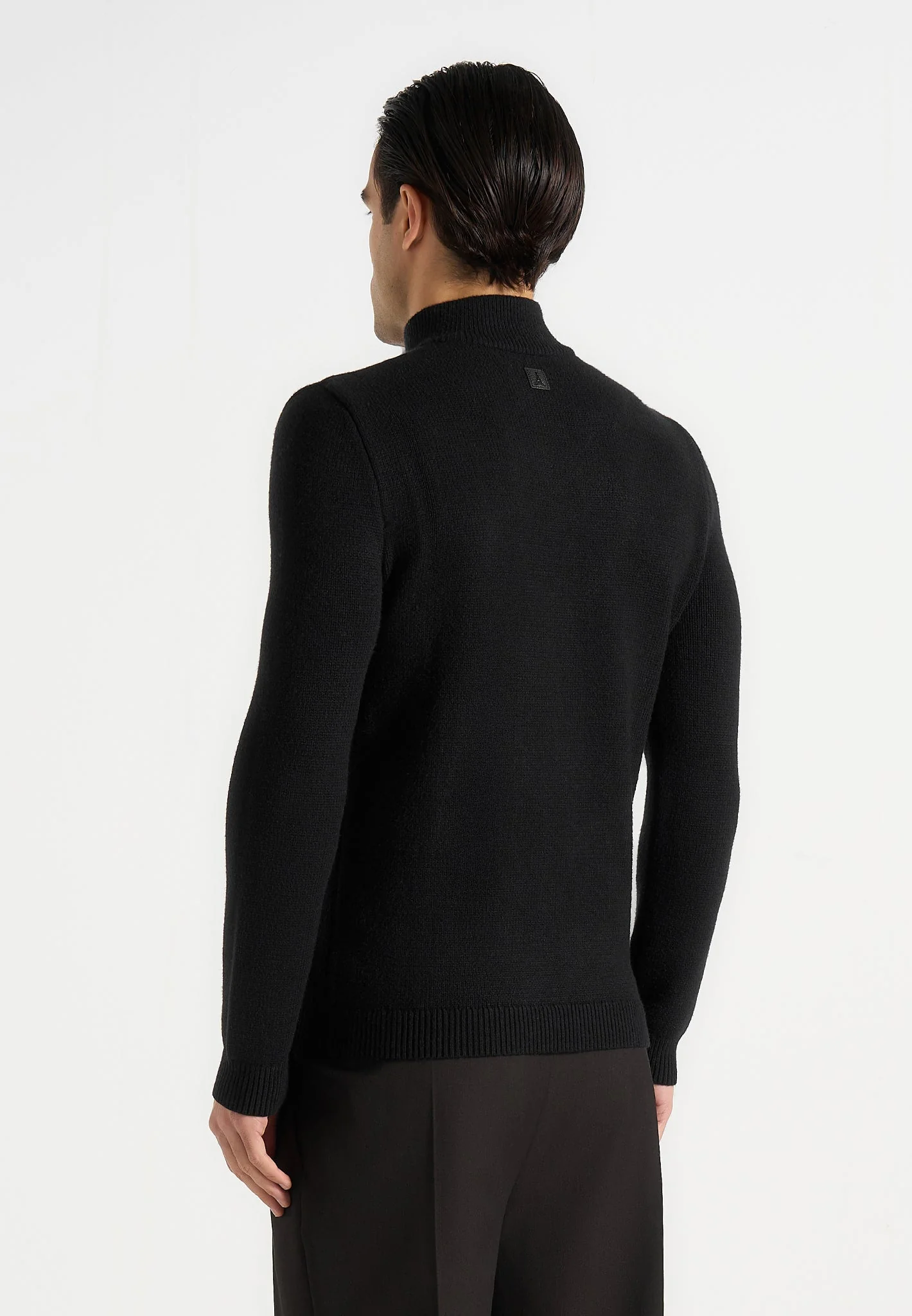Torin - Quarter Zip Knit Sweater - Black - Image 5