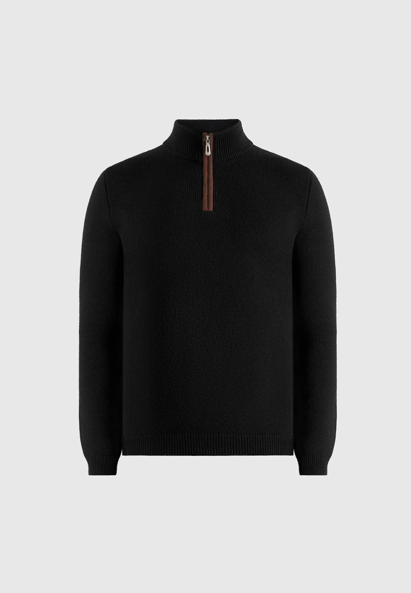 Torin - Quarter Zip Knit Sweater - Black - Image 6