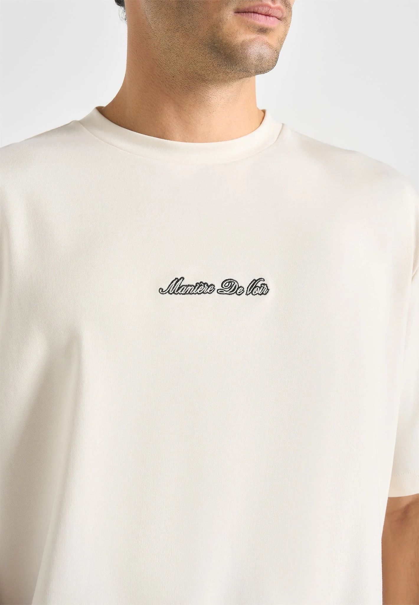 TS001 - Unisex Signature Relaxed Fit Cotton T-Shirt - Cream - Image 6