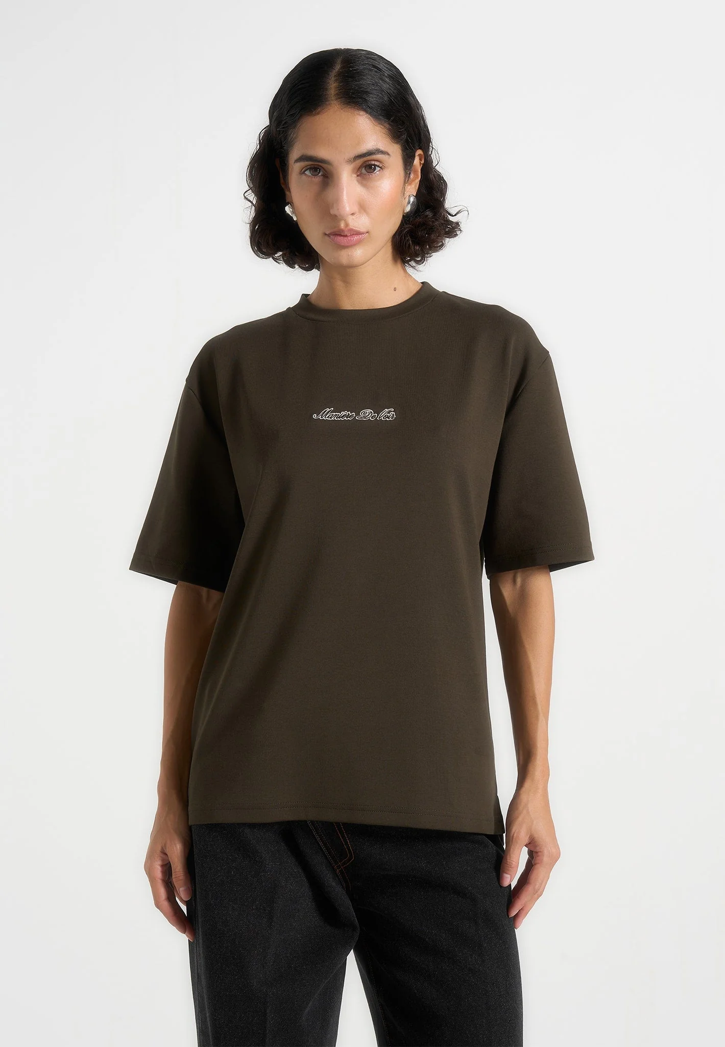 TS001 - Unisex Signature Relaxed Fit Cotton T-Shirt - Olive - Image 4