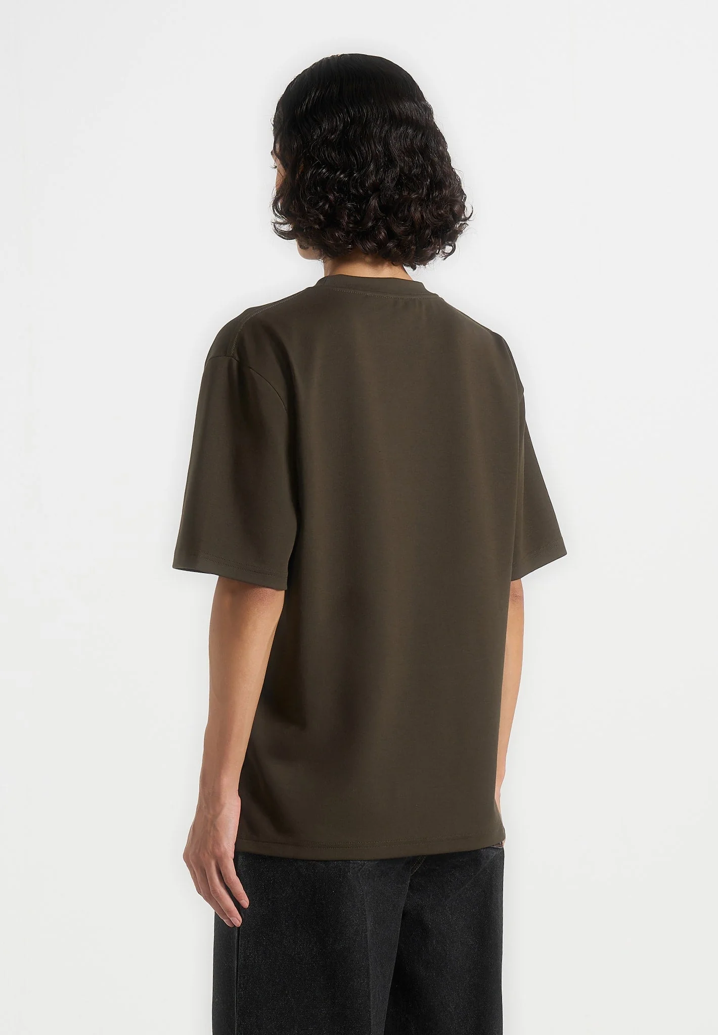TS001 - Unisex Signature Relaxed Fit Cotton T-Shirt - Olive - Image 8