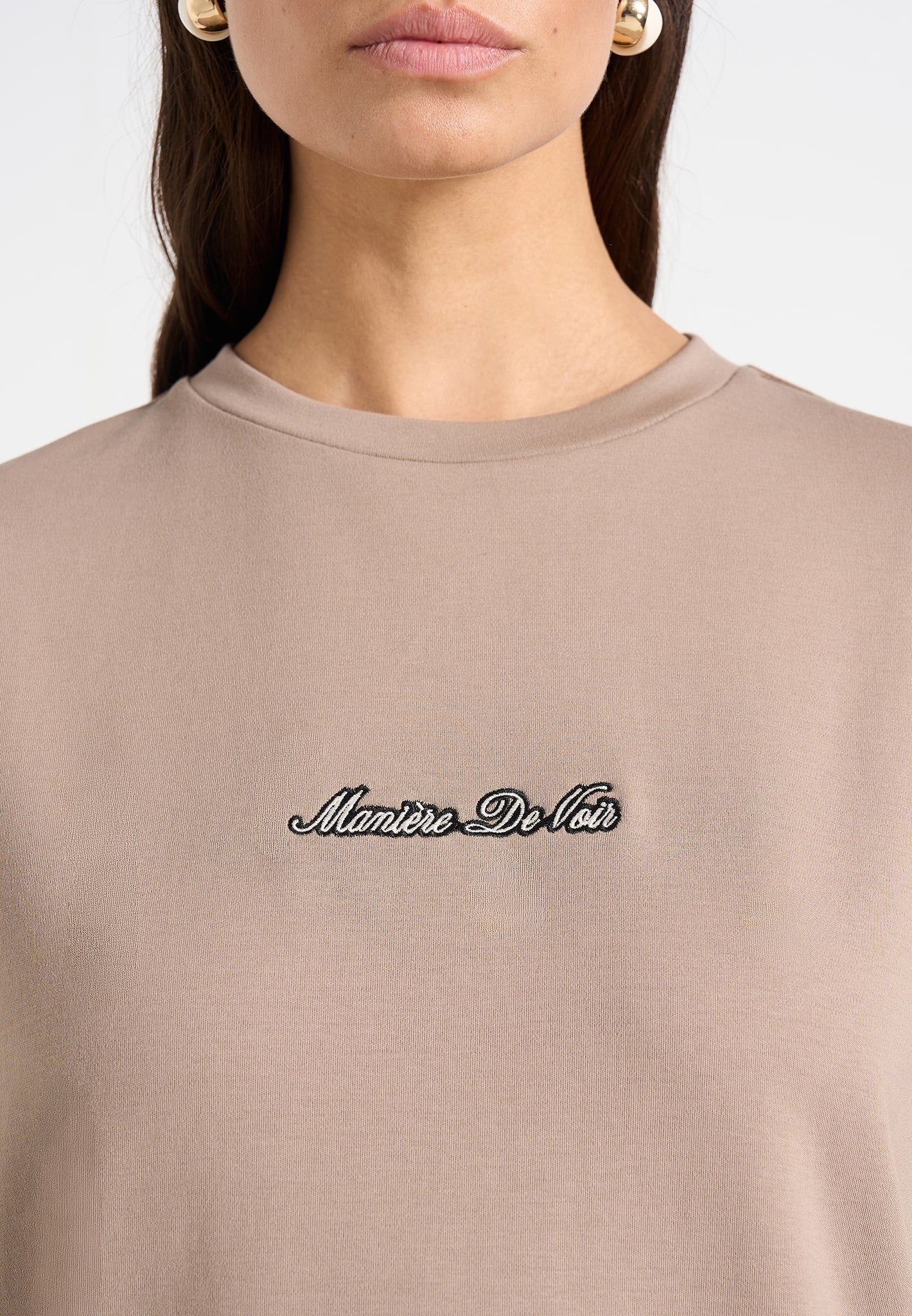 TS001 - Unisex Signature Relaxed Fit Cotton T-Shirt - Taupe - Image 5
