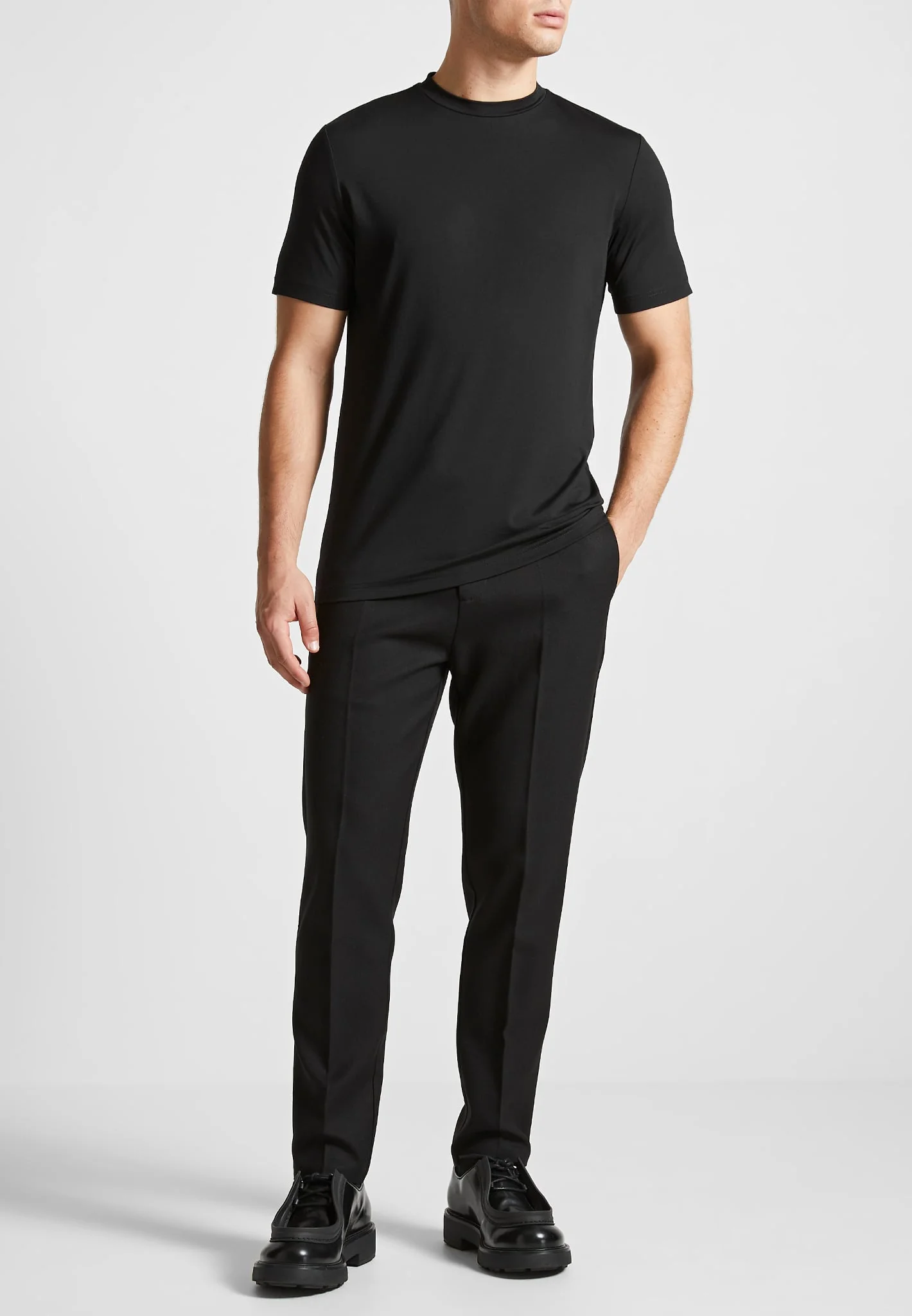 TS004 - Slim Fit Luxe T-Shirt 3 Pack - Black - Image 3