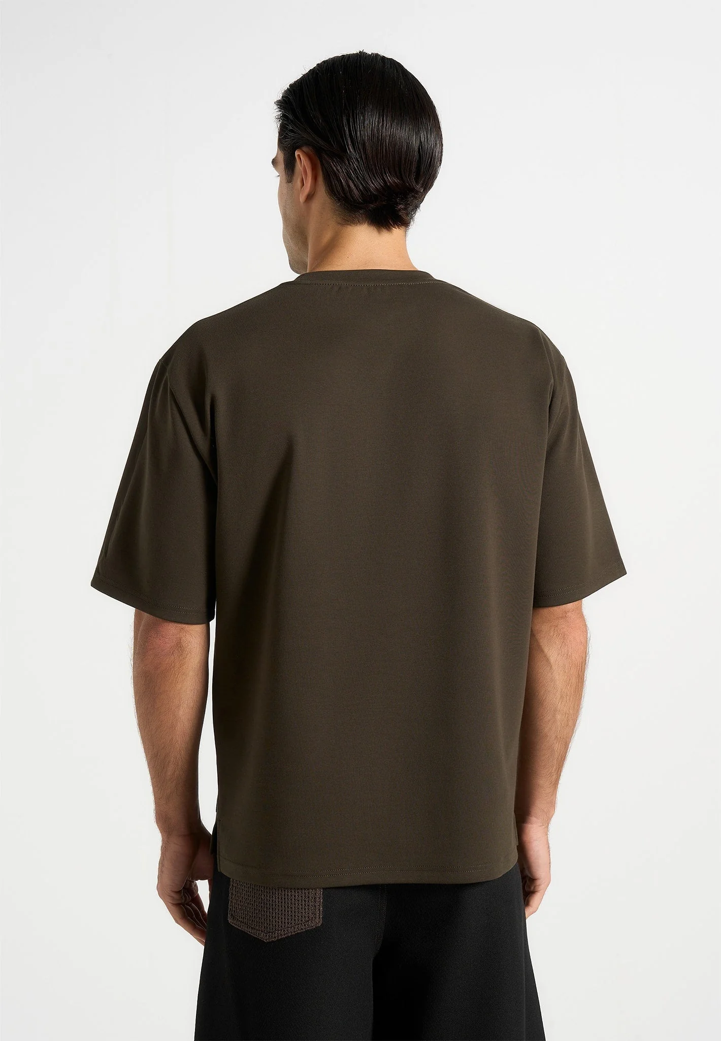 TS007 - Relaxed Fit Cotton T-Shirt - Olive - Image 5