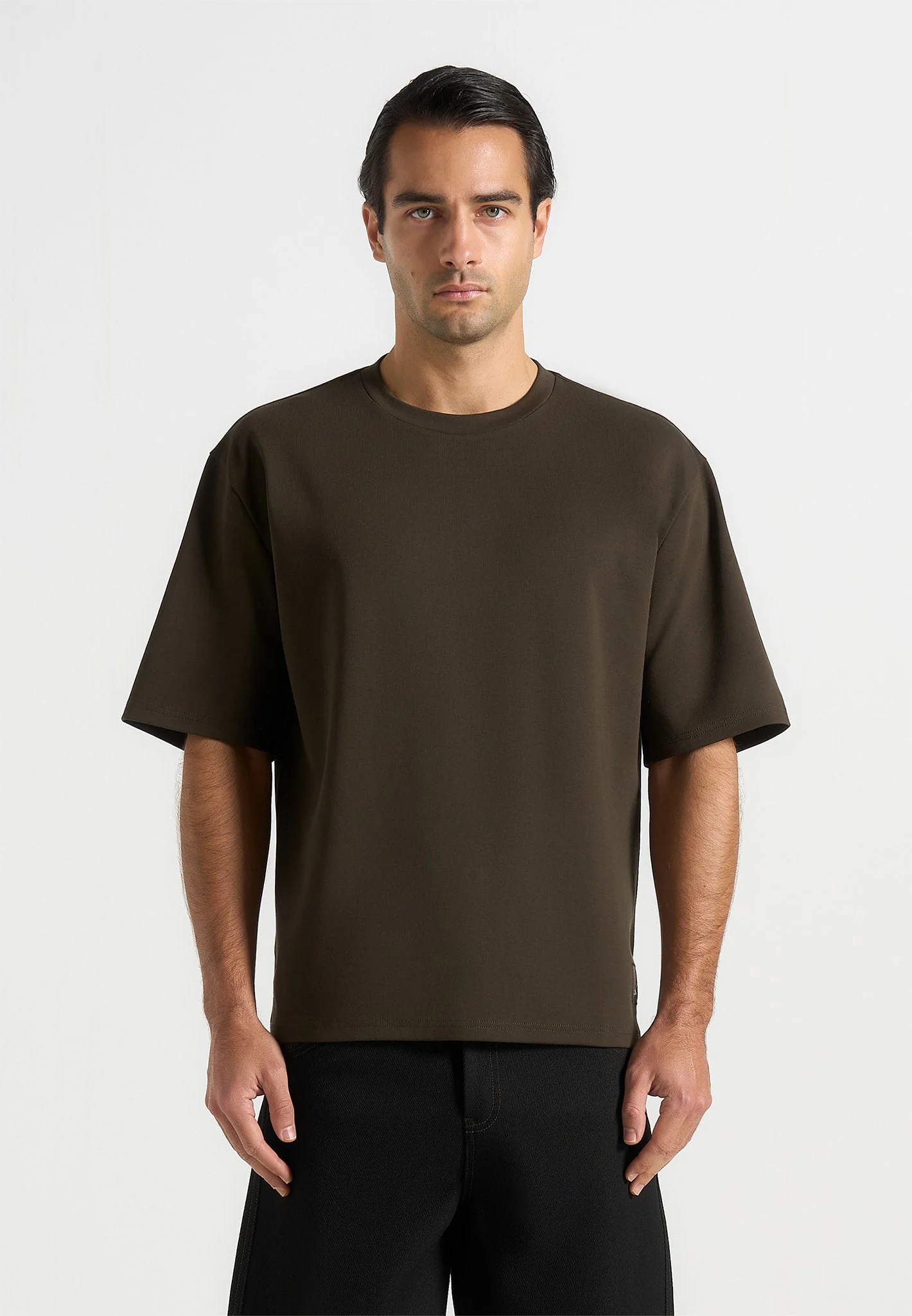 TS007 - Relaxed Fit Cotton T-Shirt - Olive - Image 6