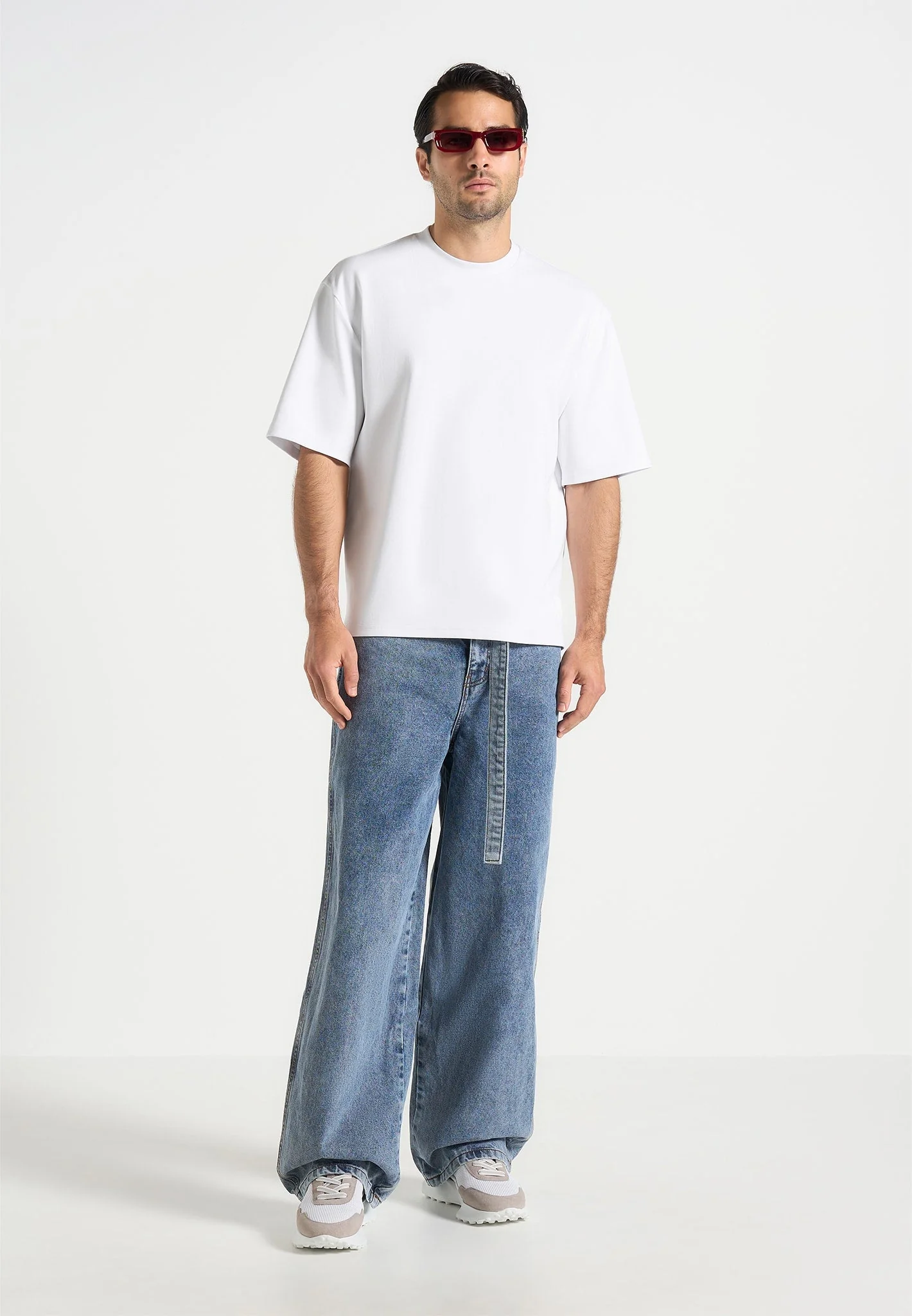 TS007 - Relaxed Fit Cotton T-Shirt - White - Image 3