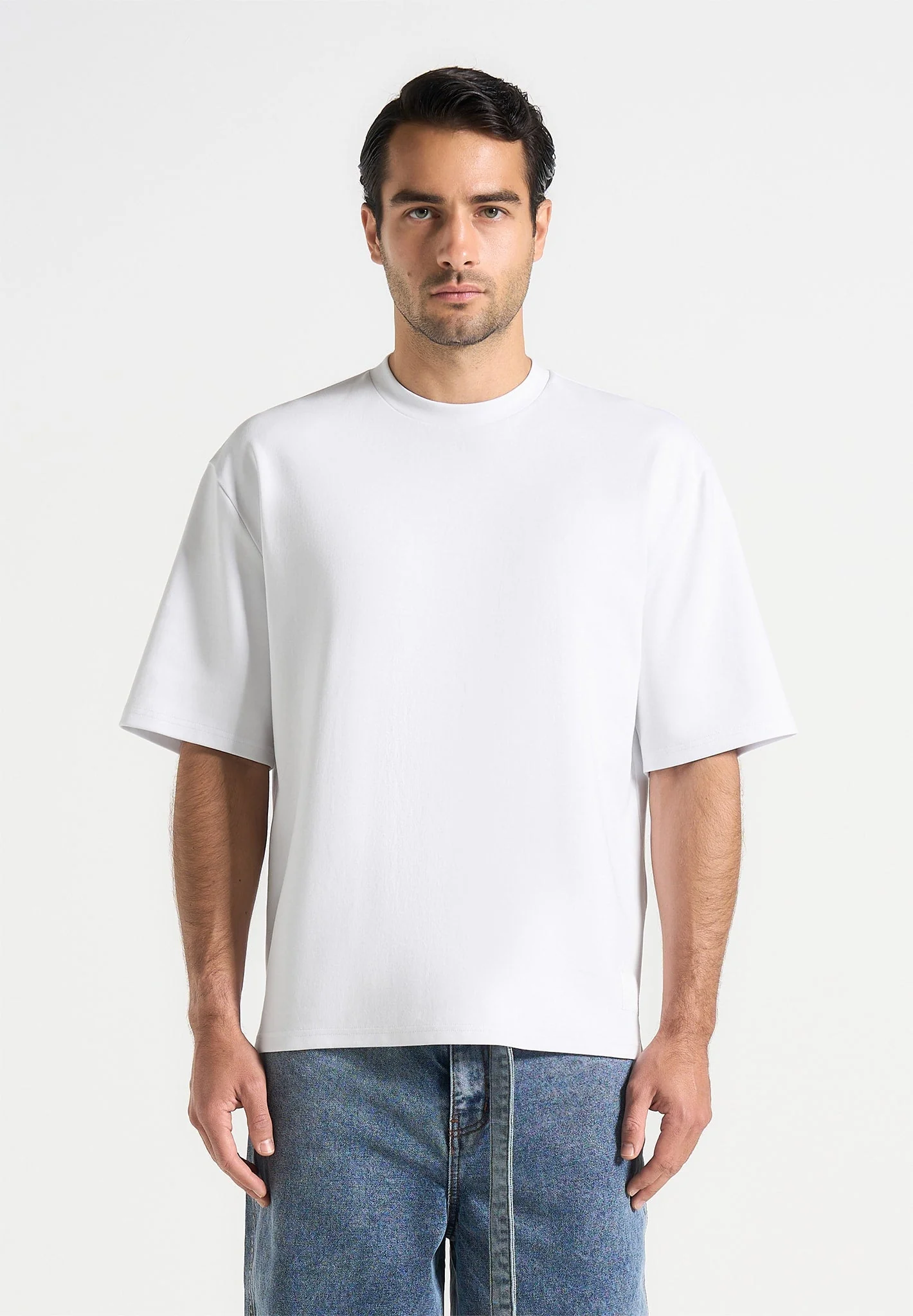 TS007 - Relaxed Fit Cotton T-Shirt - White - Image 5