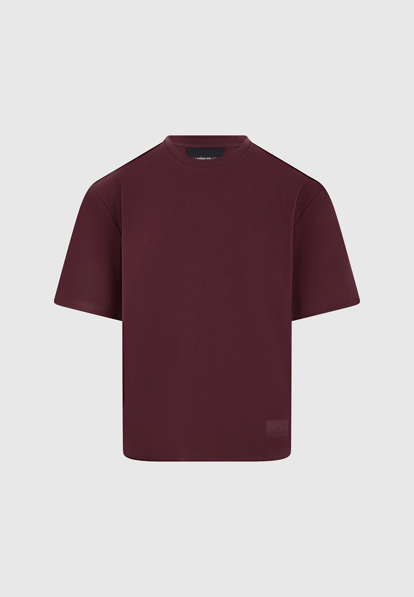 TS007 - Relaxed Fit Cotton T-Shirt - Wine Red - Image 6