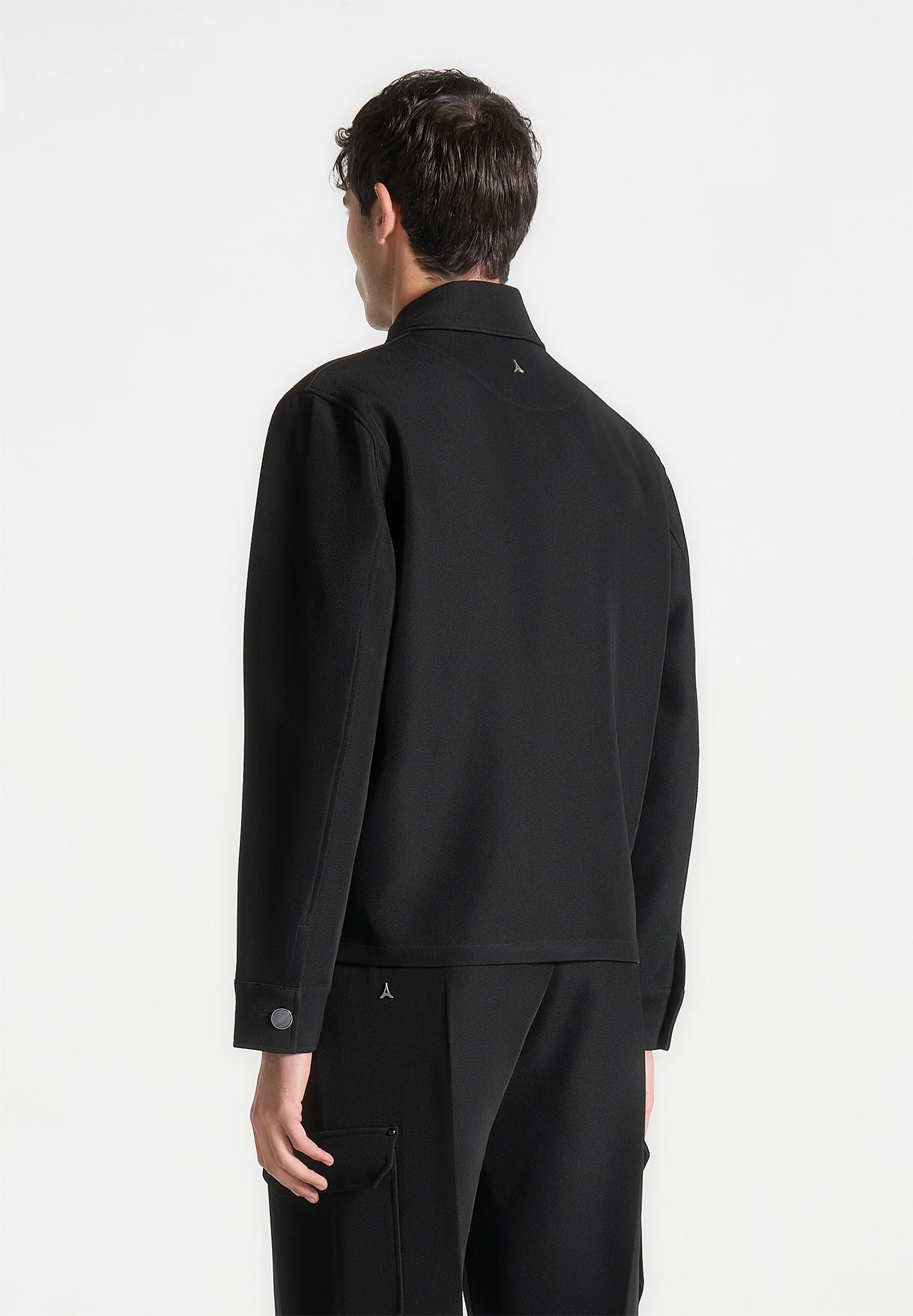 Benoit - Twill Pocket Cropped Shirt - Black - Image 5